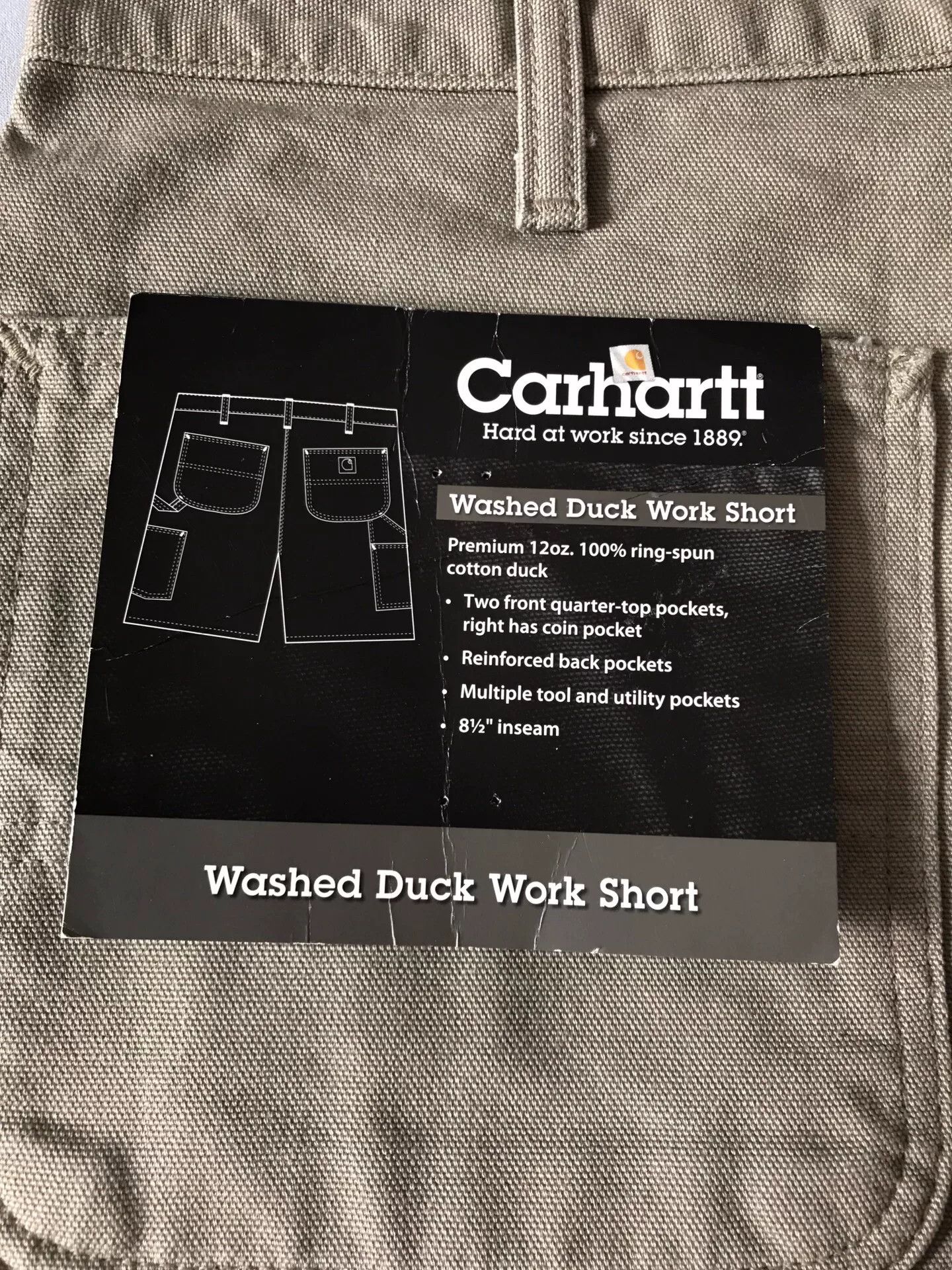 Carhartt Carhartt B25 DES Washed Canvas Work Shorts Size US 34 / EU 50 - 8 Thumbnail