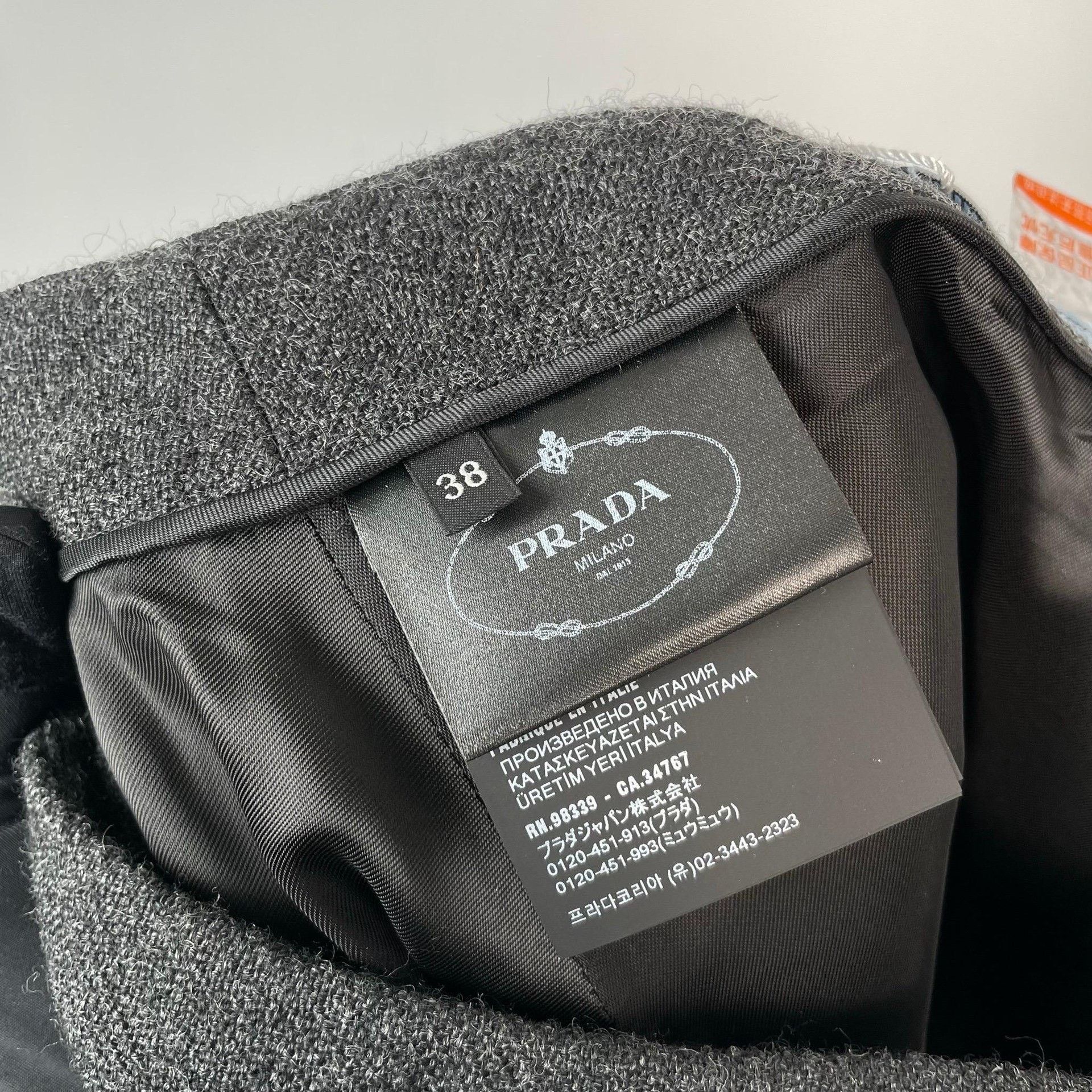 Prada Prada Wool Gray Skirt 38 Women Size 38" / US 16 / IT 52 - 7 Thumbnail
