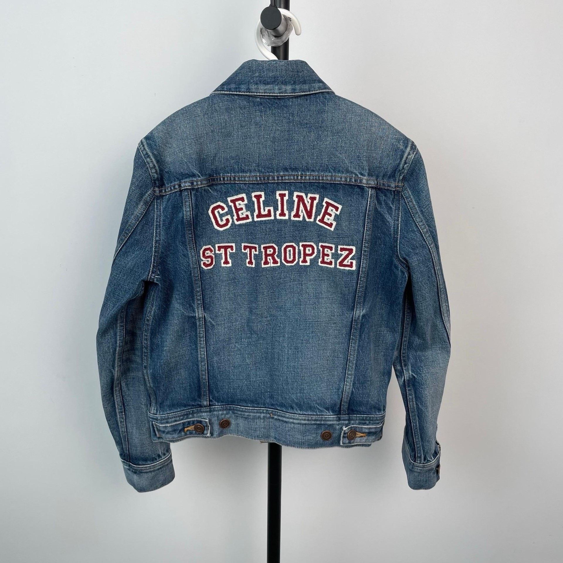 Celine Celine Denim Red Jacket S Women Size S / US 4 / IT 40 - 2 Thumbnail