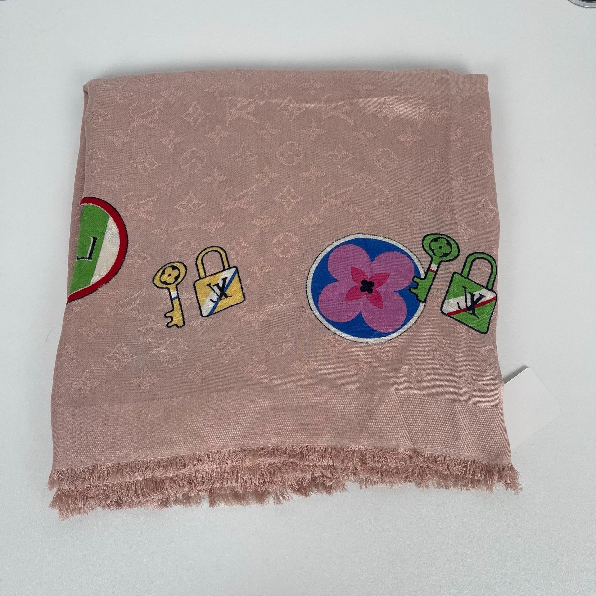 Louis Vuitton Louis Vuitton Pink Scarf S Men Size ONE SIZE - 3 Thumbnail