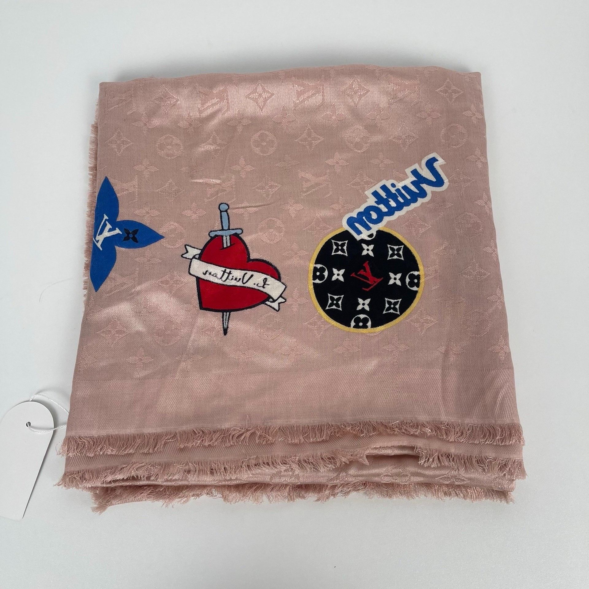 Louis Vuitton Louis Vuitton Pink Scarf S Men Size ONE SIZE - 2 Thumbnail