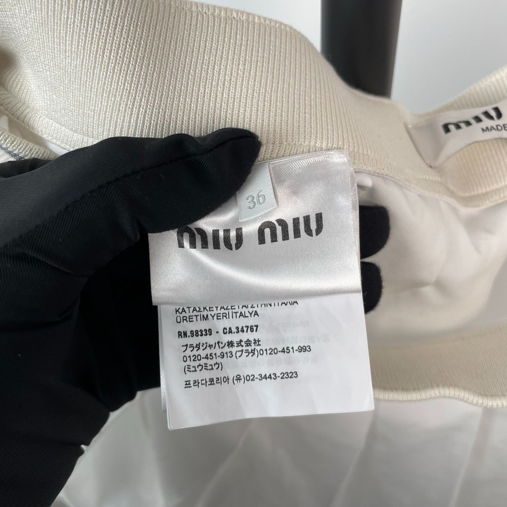 Miu Miu Miu Miu White Skirt 36 Women Size 36" / US 14 / IT 50 - 5 Thumbnail