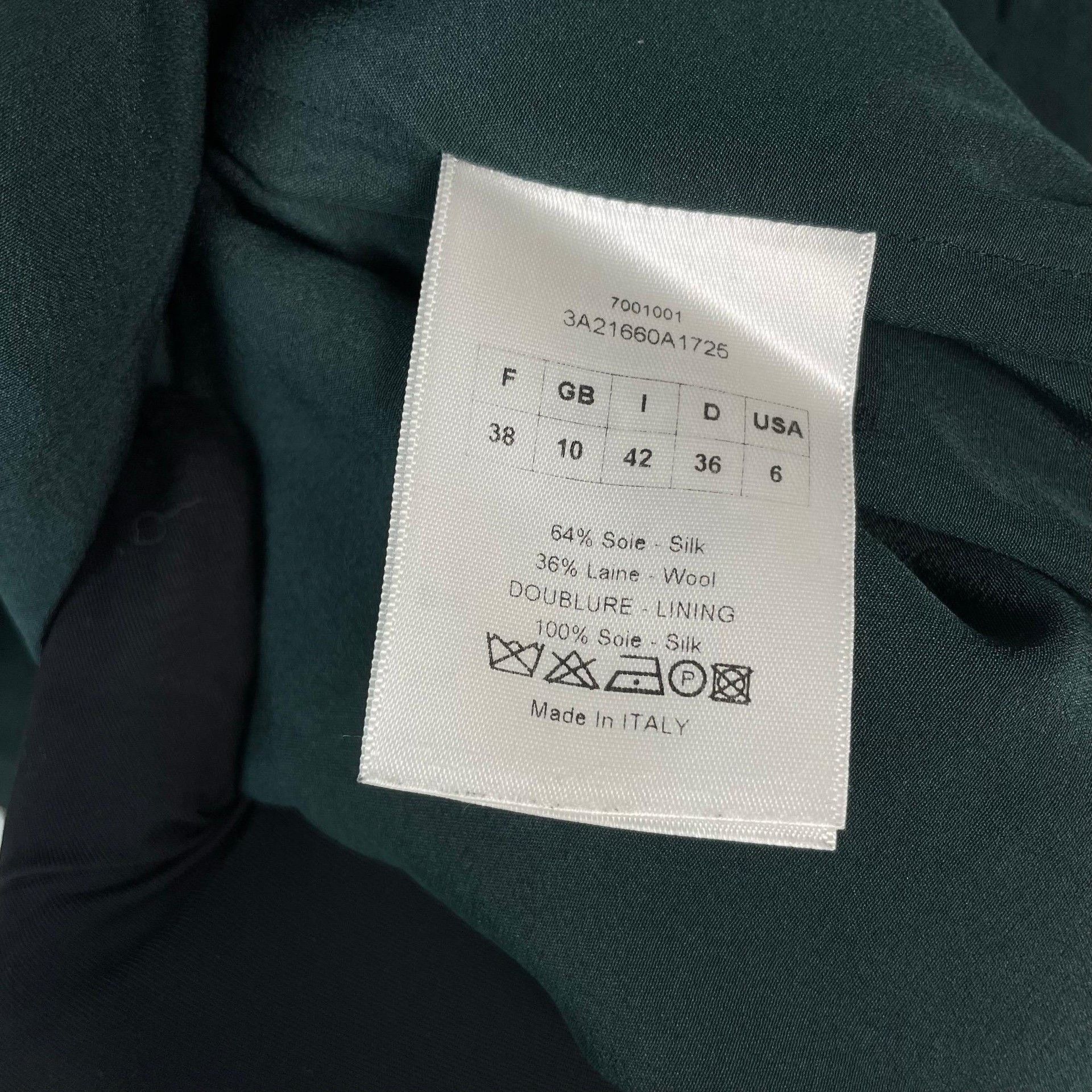 Dior Dior Silk Green Dress 38 Women Size S / US 4 / IT 40 - 7 Thumbnail