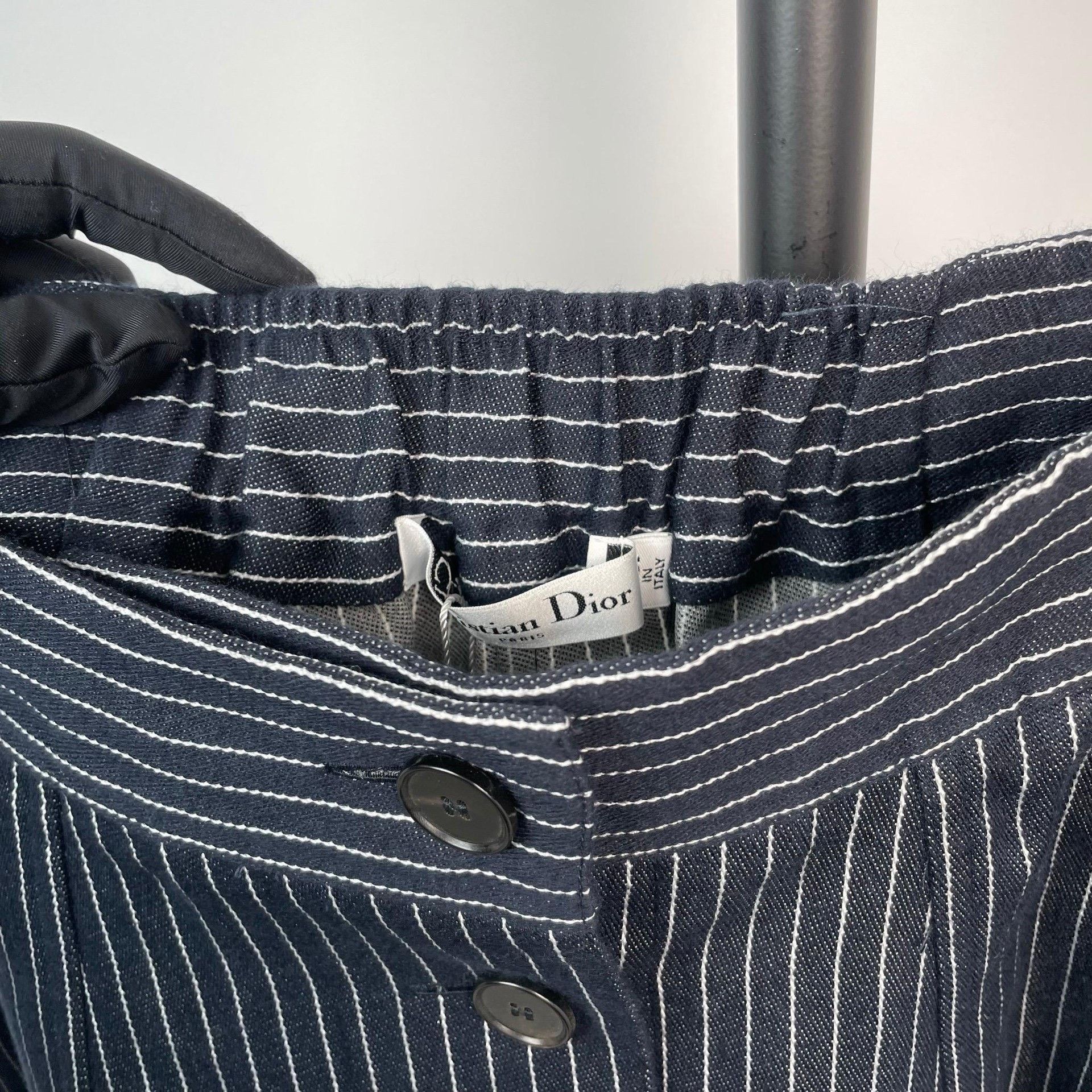 Dior Dior Denim Striped Blue Skirt 36 Women Size 36" / US 14 / IT 50 - 4 Thumbnail