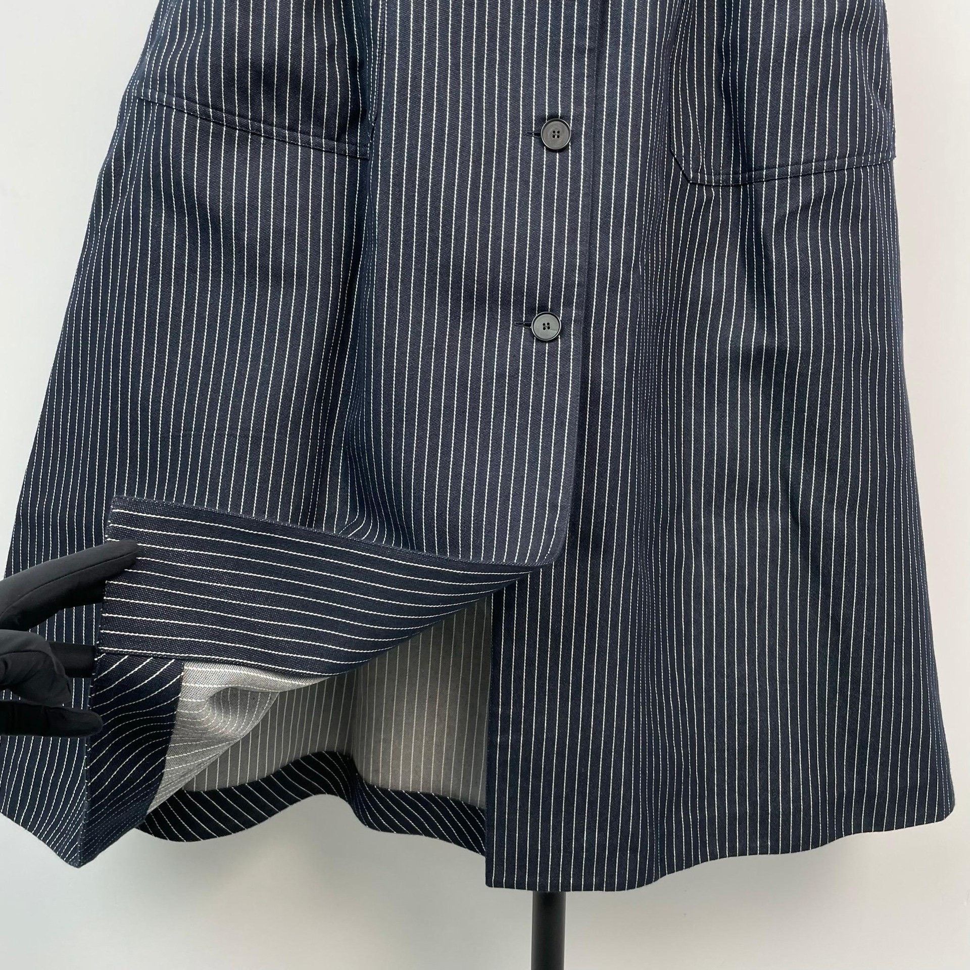 Dior Dior Denim Striped Blue Skirt 36 Women Size 36" / US 14 / IT 50 - 5 Thumbnail