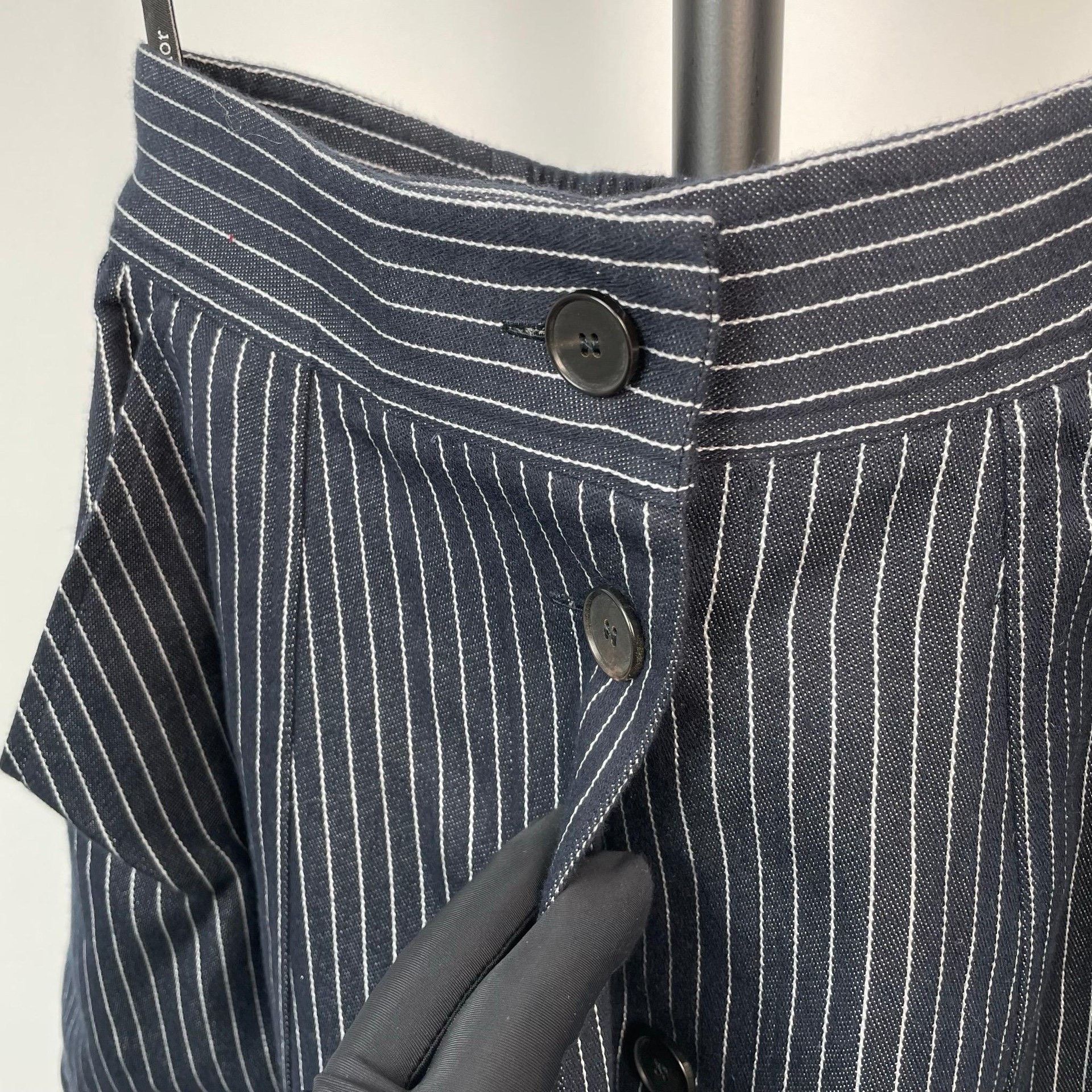 Dior Dior Denim Striped Blue Skirt 36 Women Size 36" / US 14 / IT 50 - 3 Thumbnail