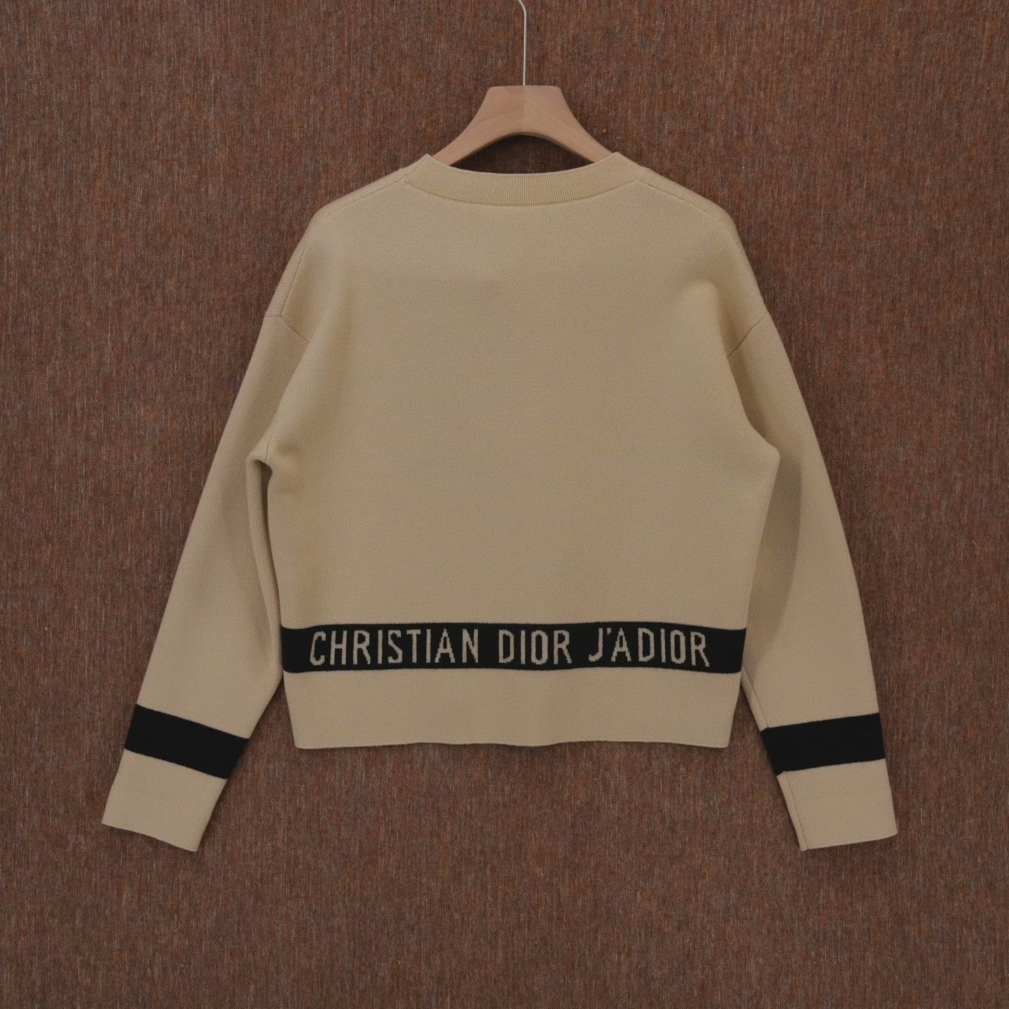 Dior Dior Retro Striped Beige Sweater 38 Women Size S / US 4 / IT 40 - 2 Thumbnail