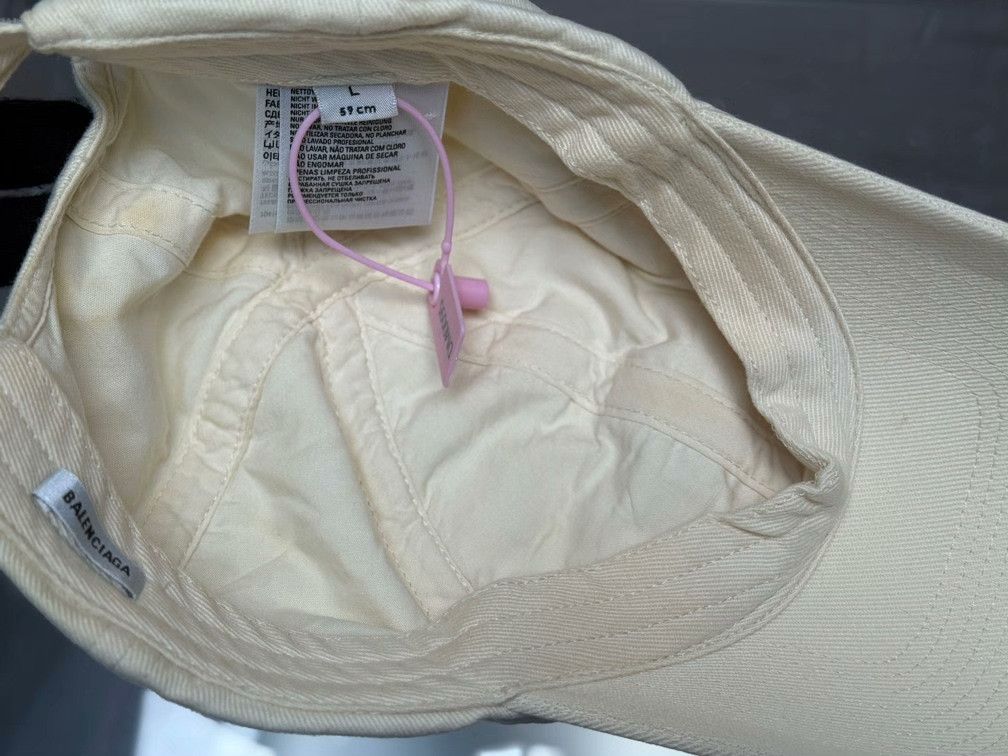 Balenciaga Balenciaga Retro Embroidered White Hat L Men Size ONE SIZE - 3 Thumbnail