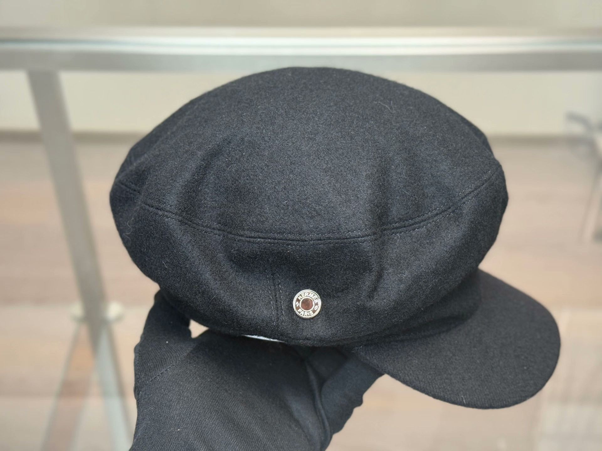 Hermes Hermes Wool Black Hat 37.5 Men Size ONE SIZE - 2 Thumbnail