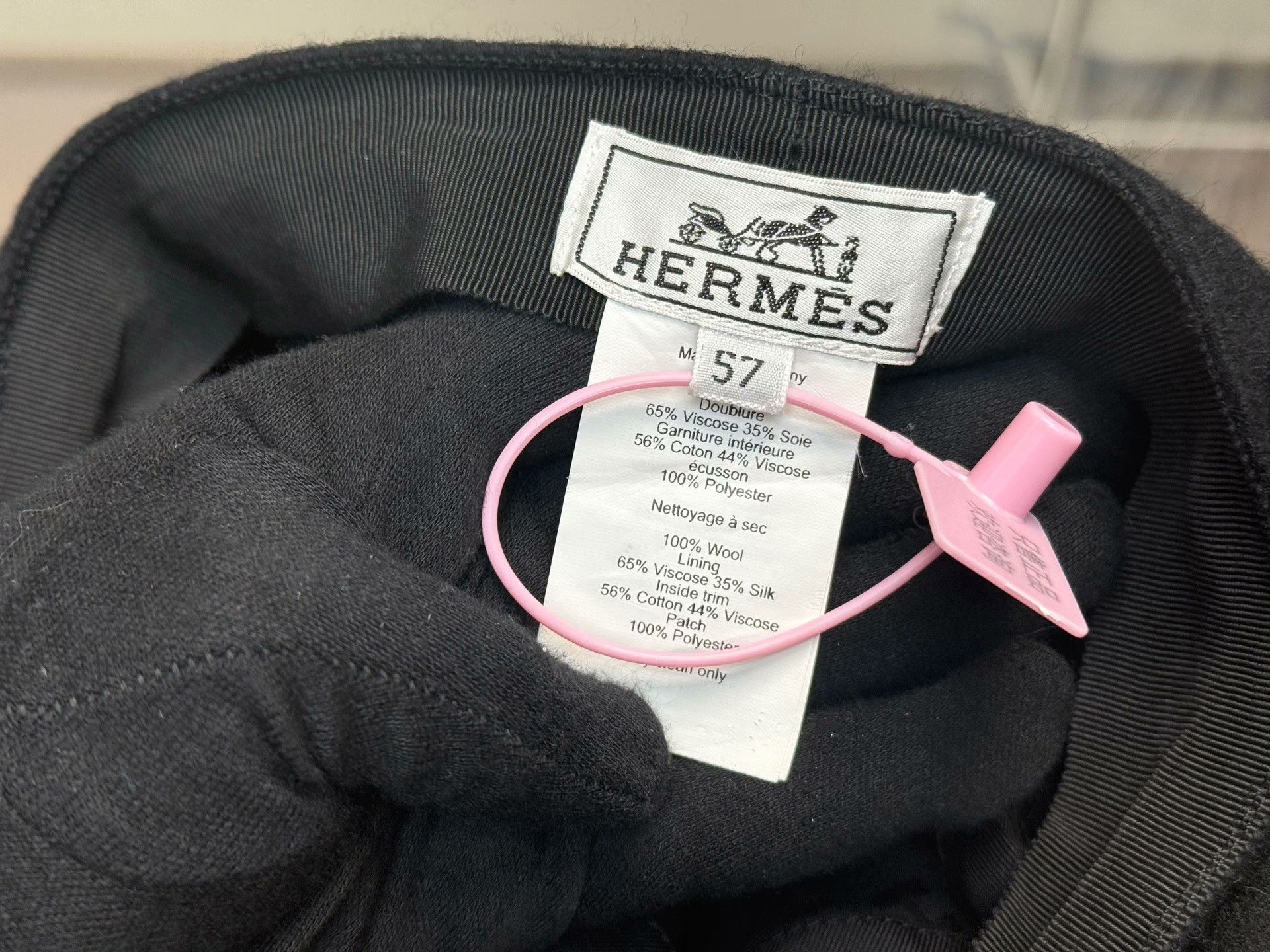 Hermes Hermes Wool Black Hat 37.5 Men Size ONE SIZE - 4 Thumbnail