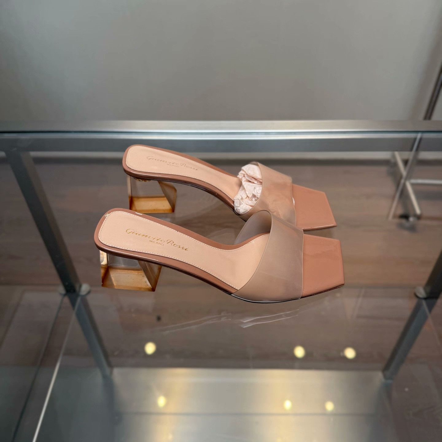 Gianvito Rossi Gianvito Rossi Clear Pink Sandals 37 Women Size US 6.5 / IT 36.5 - 5 Thumbnail