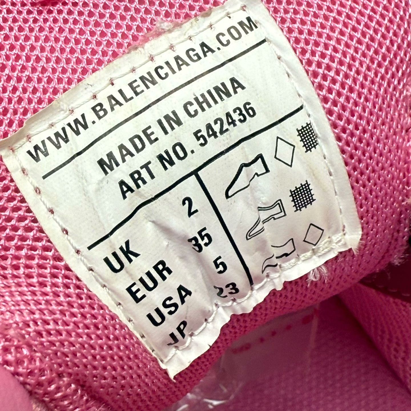 Balenciaga Balenciaga Pink Lowtop Sneakers 35 Women Size US 5 / IT 35 - 8 Thumbnail
