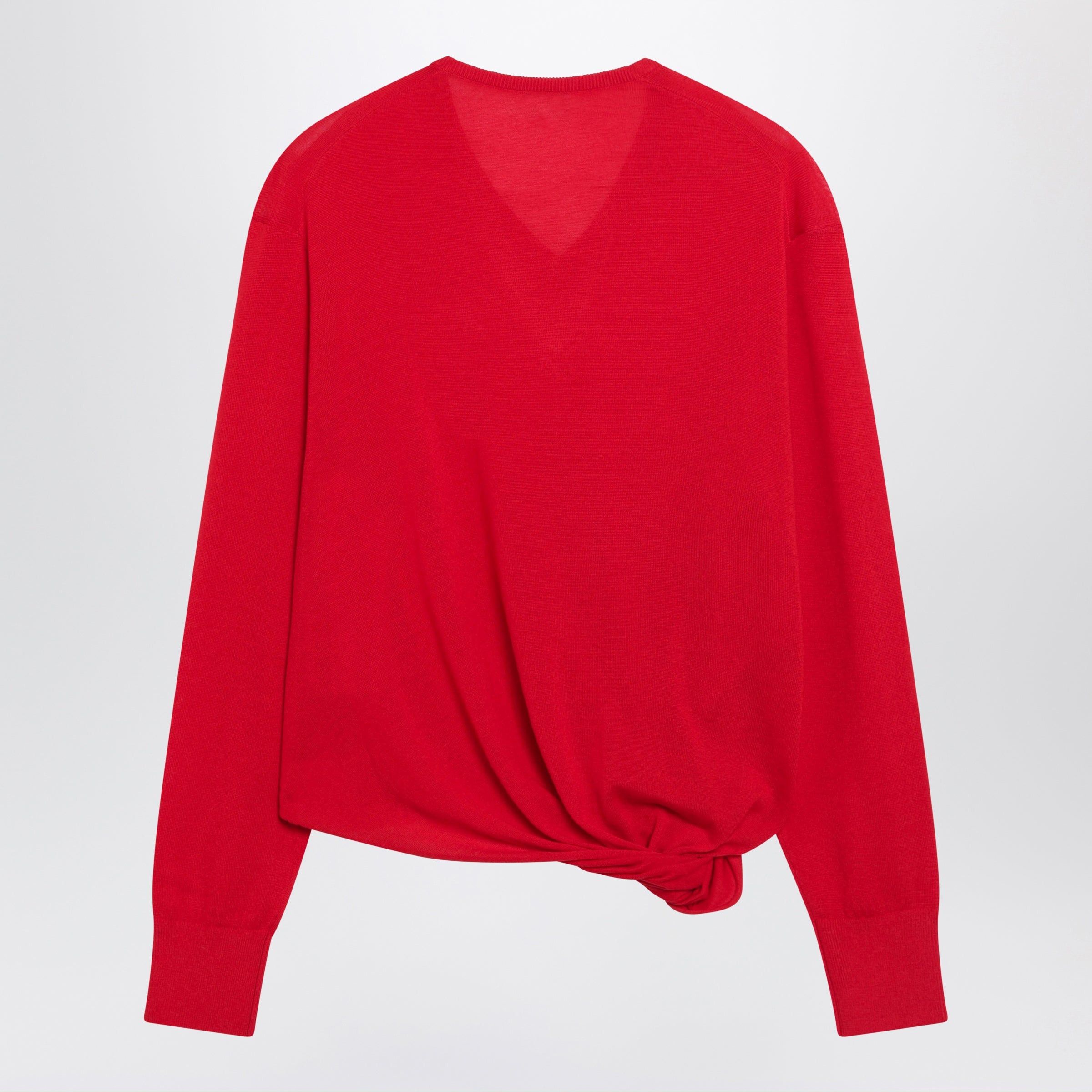 Loewe Loewe Red Merino Wool Draped Top Size S / US 4 / IT 40 - 2 Thumbnail