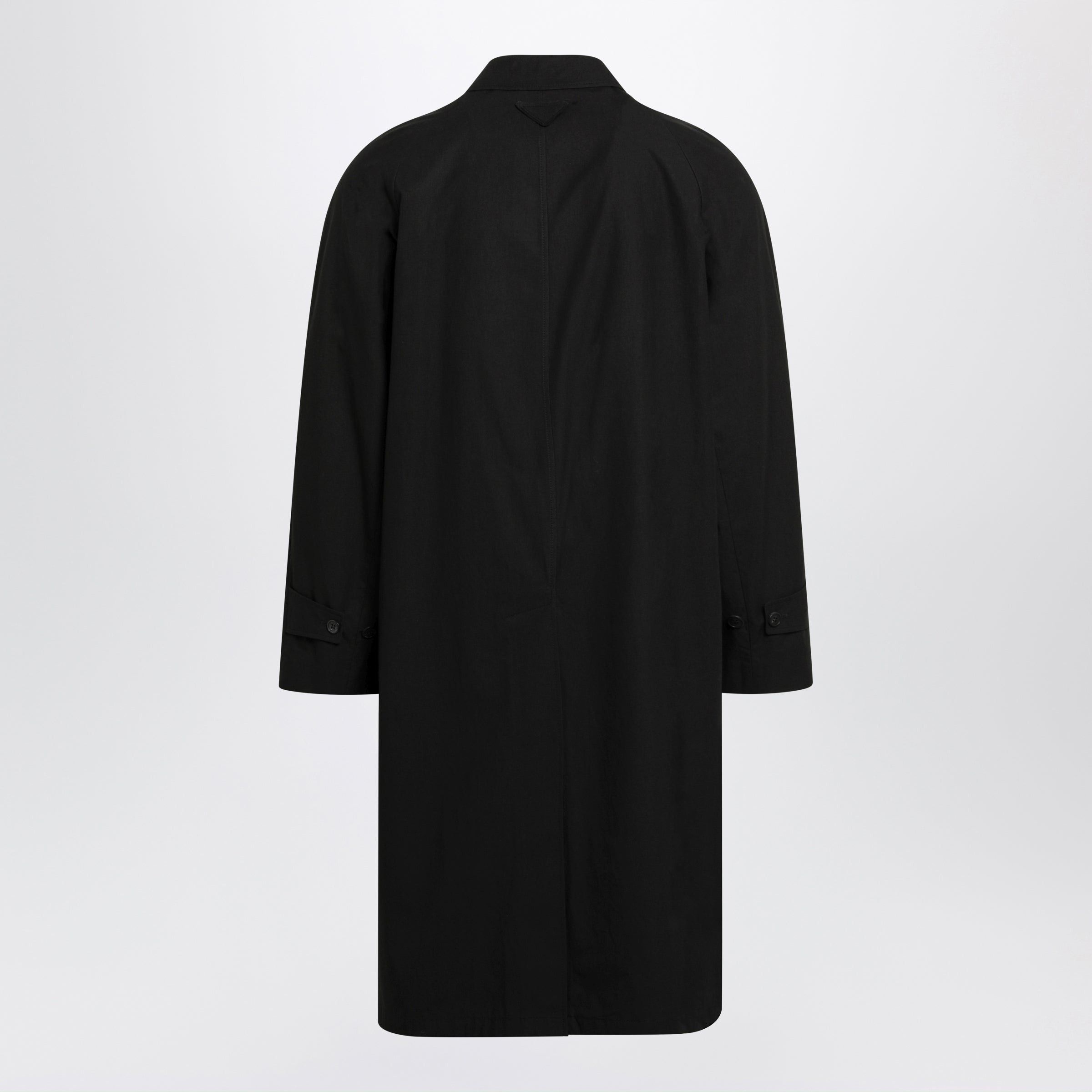 Prada Prada Black Cotton Overcoat Size US L / EU 52-54 / 3 - 2 Thumbnail