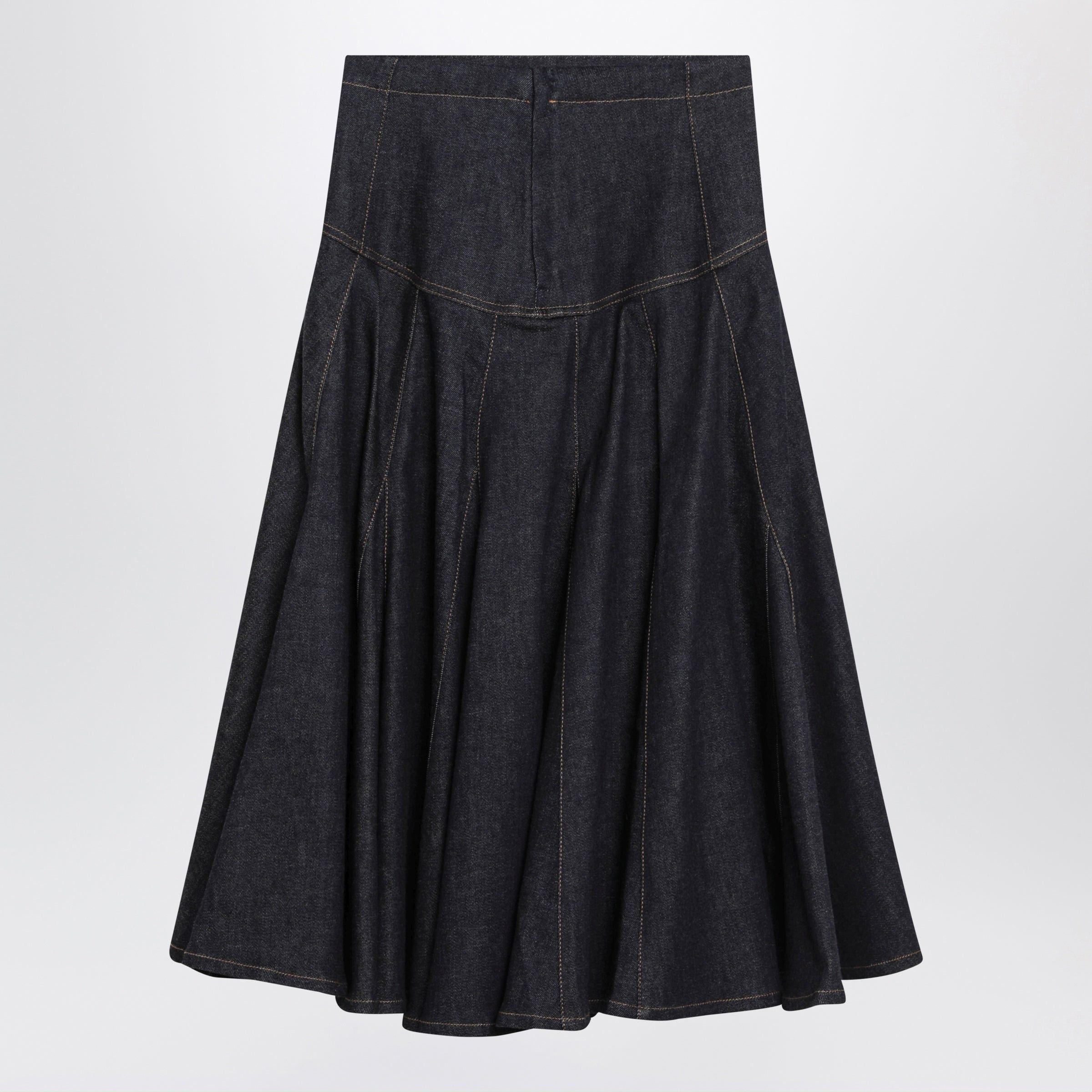 Jacquemus Jacquemus Lavoir De-Nã®Mes Skirt In Navy Blue Denim Size 27" / US 4 / IT 40 - 2 Thumbnail
