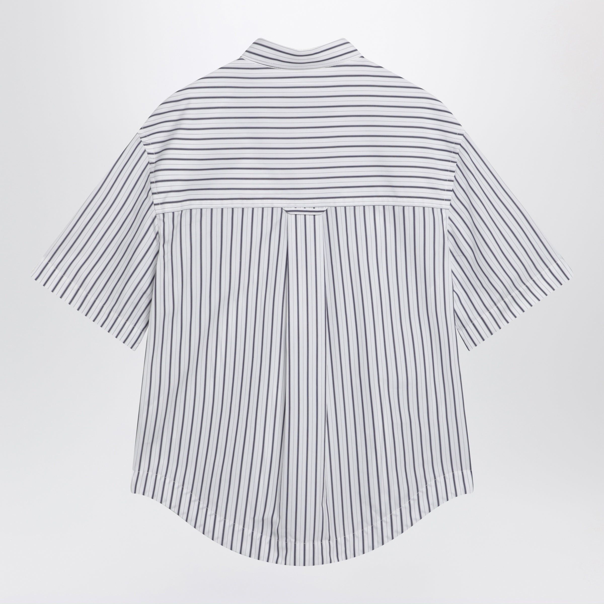 AMI Ami Paris White Striped Ami De Coeur Shirt Size US XL / EU 56 / 4 - 2 Thumbnail