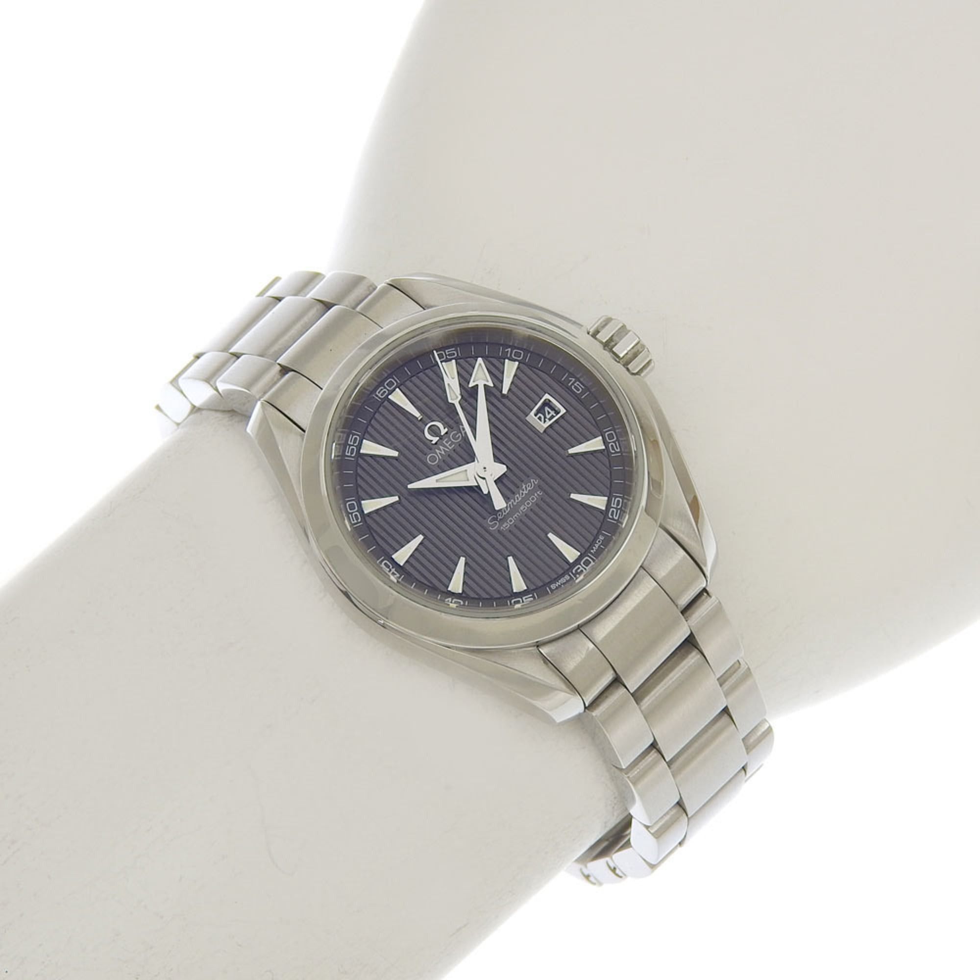 Omega Like New Omega Seamaster Aqua Terra Date 150m Water Resistant 231 10 61 06 001 Gray Dial Stainless Steel Quartz 30mm Size ONE SIZE - 8 Thumbnail