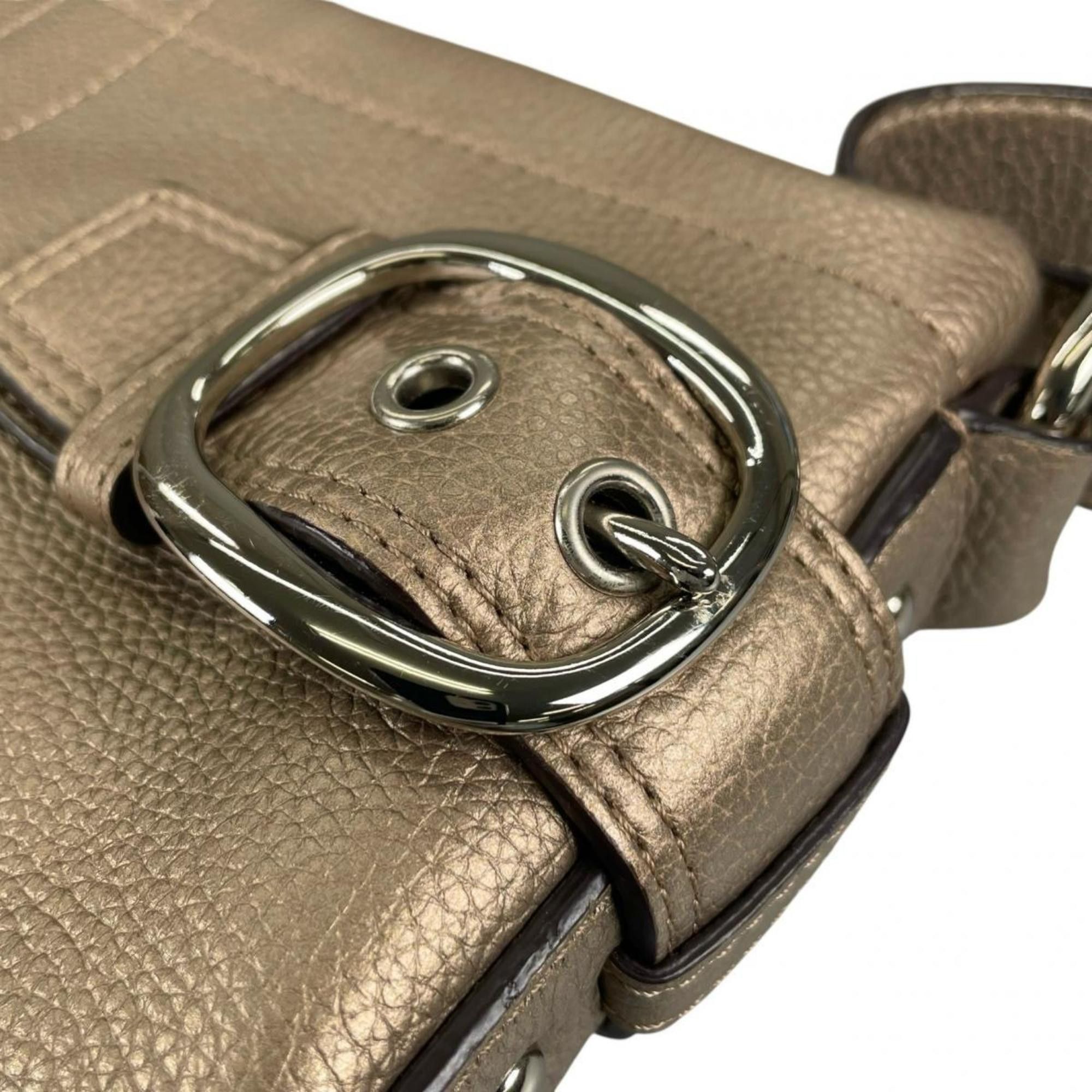 Coach Coach Shoulder Bag Duffle Soho Glovetanned Leather F16514 Gold Size ONE SIZE - 17 Thumbnail