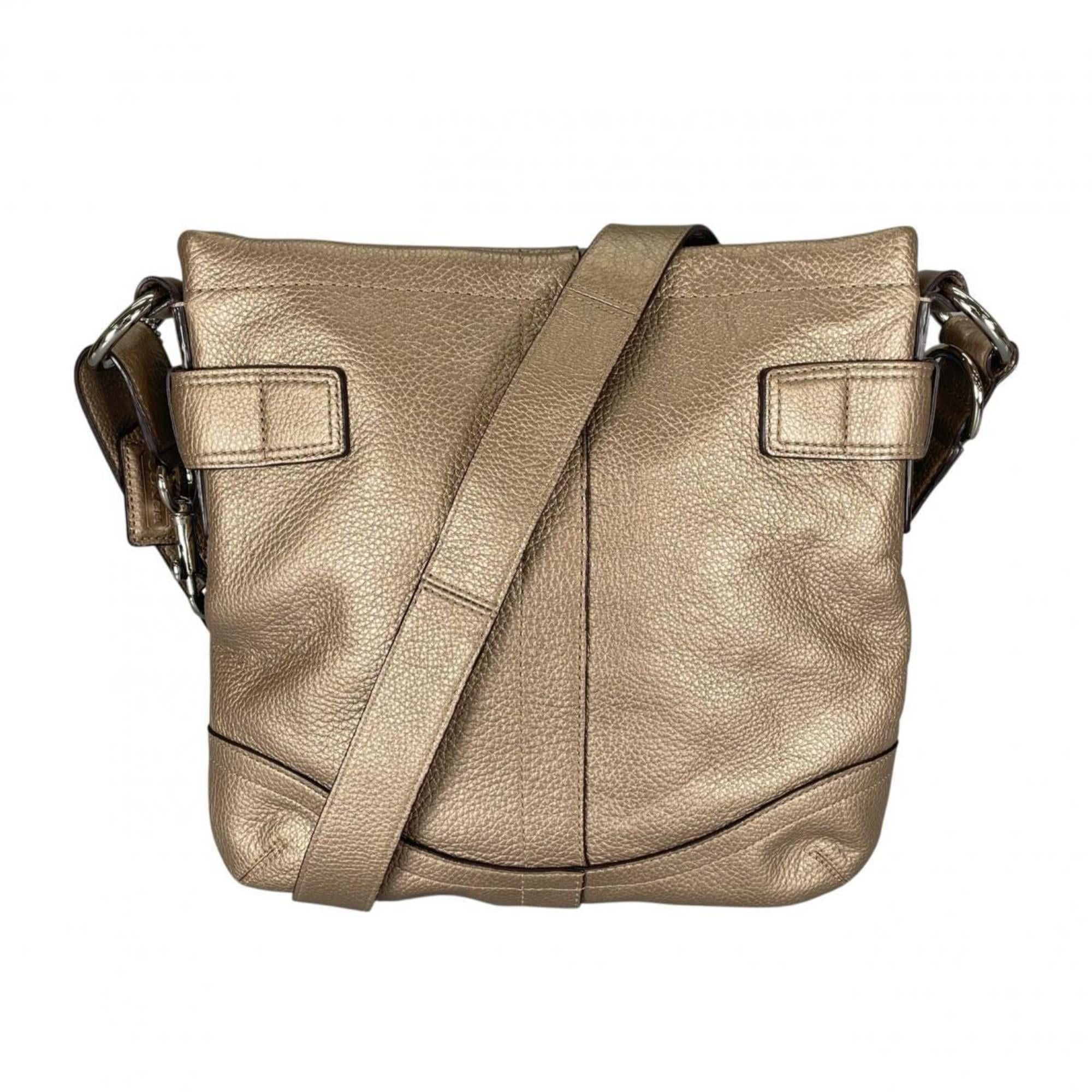 Coach Coach Shoulder Bag Duffle Soho Glovetanned Leather F16514 Gold Size ONE SIZE - 2 Thumbnail