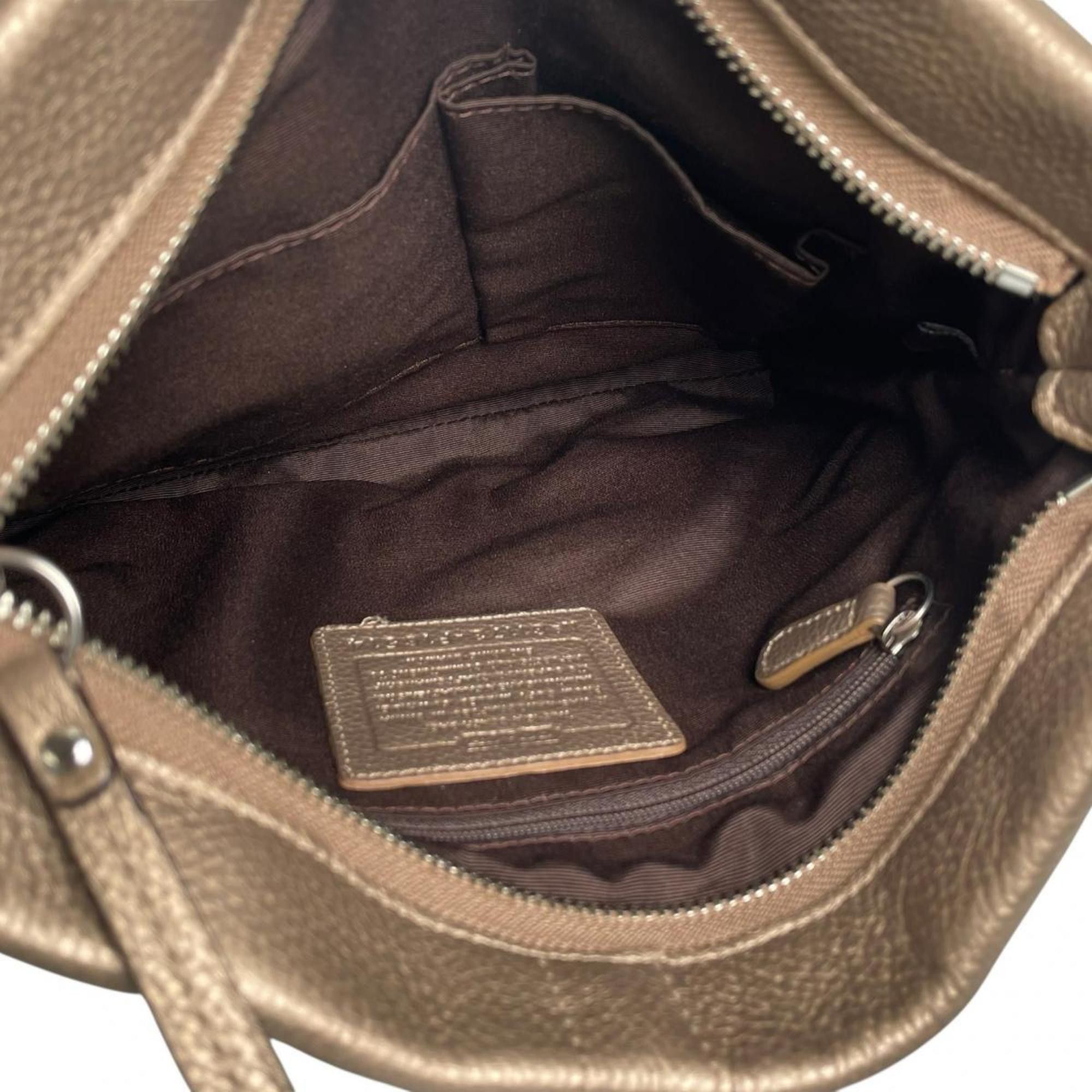 Coach Coach Shoulder Bag Duffle Soho Glovetanned Leather F16514 Gold Size ONE SIZE - 12 Thumbnail