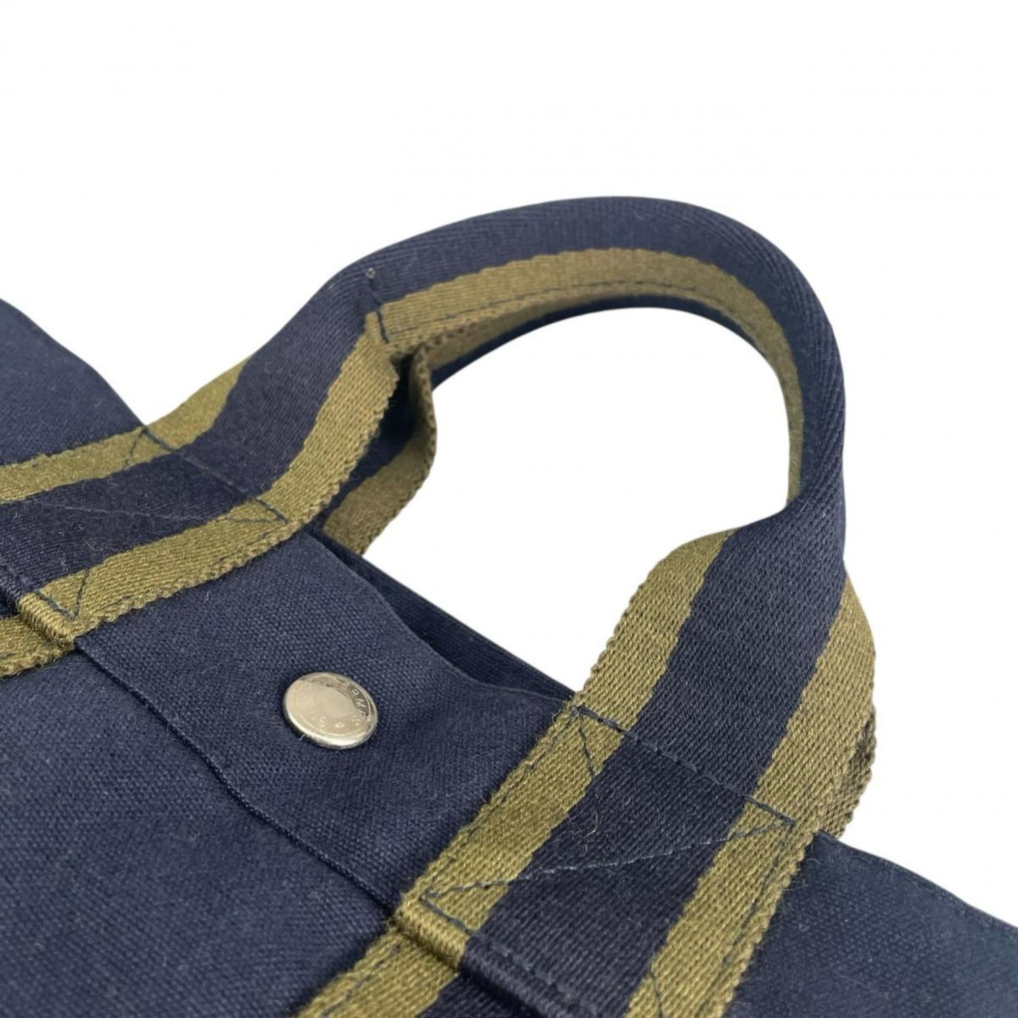 Hermes Hermes Handbag Tote Bag Fourre-Tout PM Canvas Navy Size ONE SIZE - 5 Thumbnail
