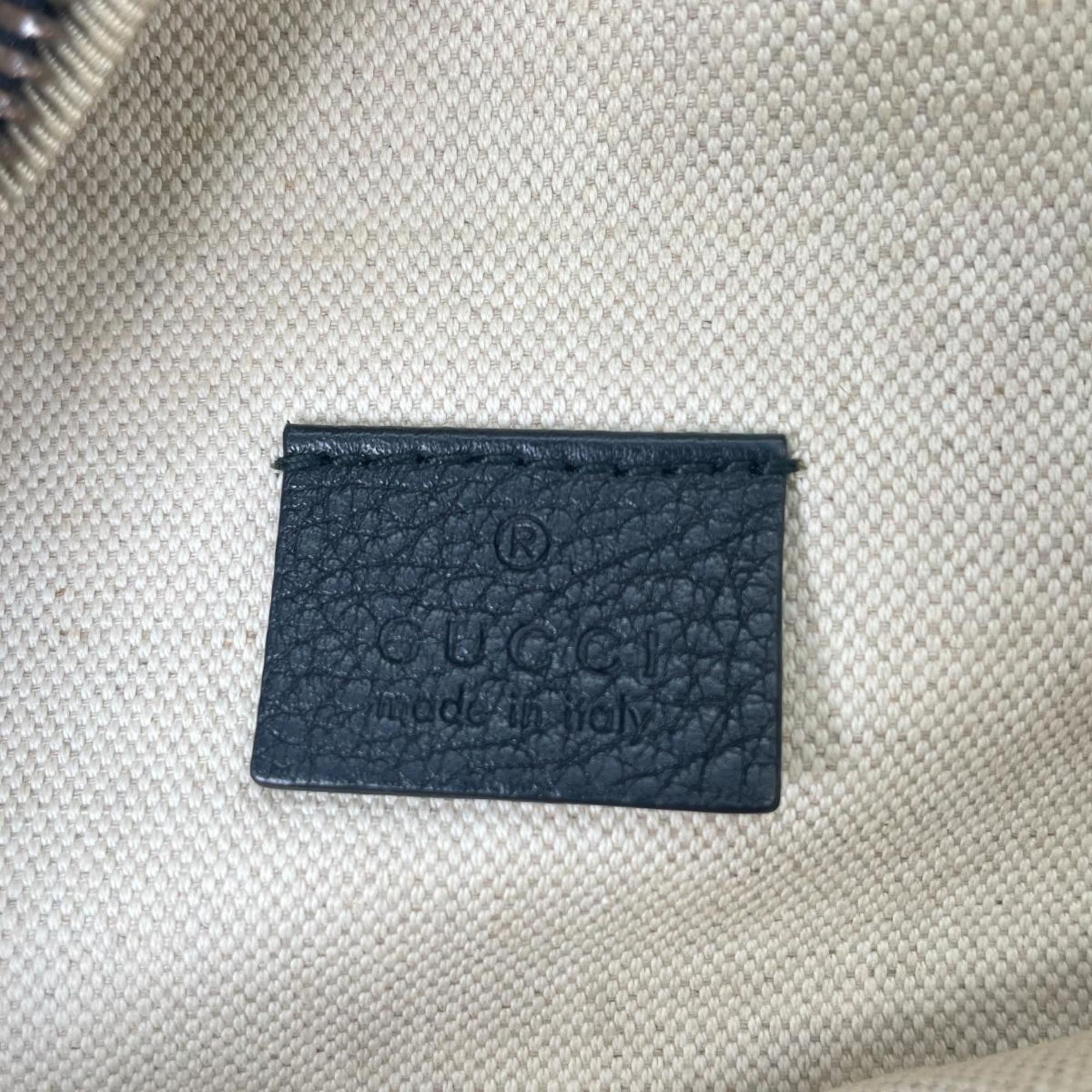 Gucci Gucci Body Bag Small Belt Sherry Line Leather 530412 Black Size ONE SIZE - 7 Thumbnail