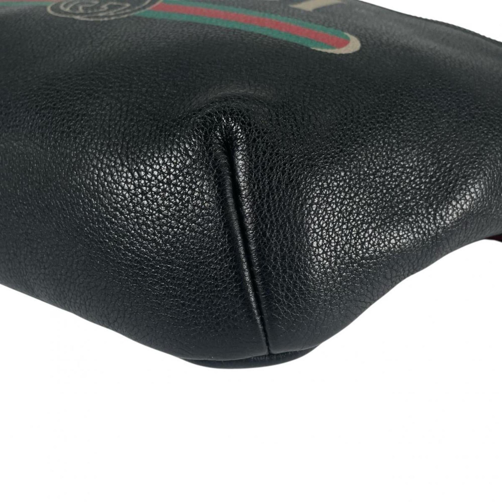 Gucci Gucci Body Bag Small Belt Sherry Line Leather 530412 Black Size ONE SIZE - 11 Thumbnail
