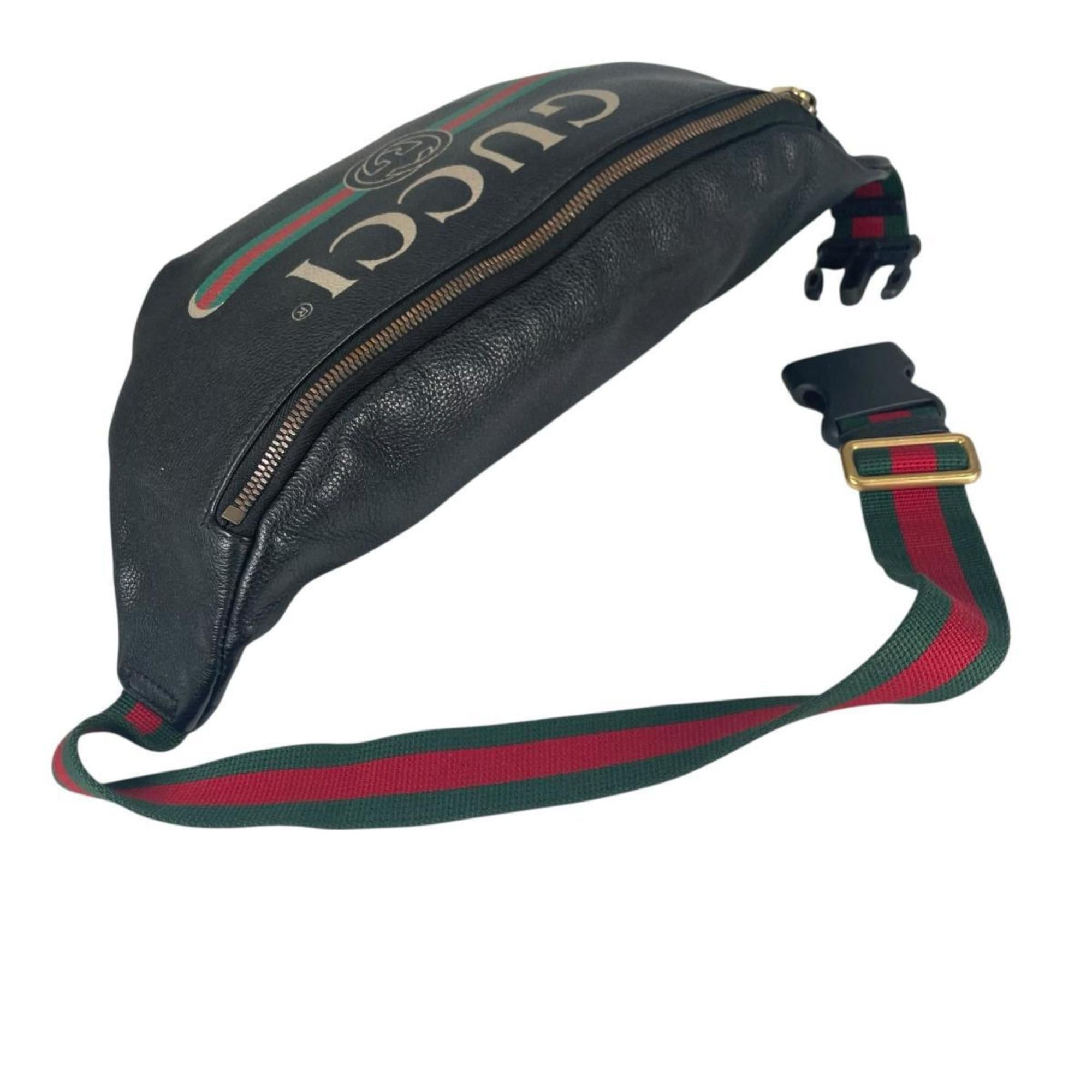 Gucci Gucci Body Bag Small Belt Sherry Line Leather 530412 Black Size ONE SIZE - 6 Thumbnail
