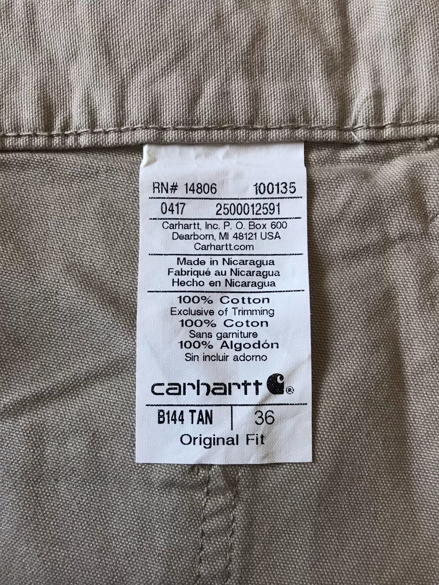 Carhartt Carhartt B144 Tan Work Shorts Size US 36 / EU 52 - 9 Thumbnail
