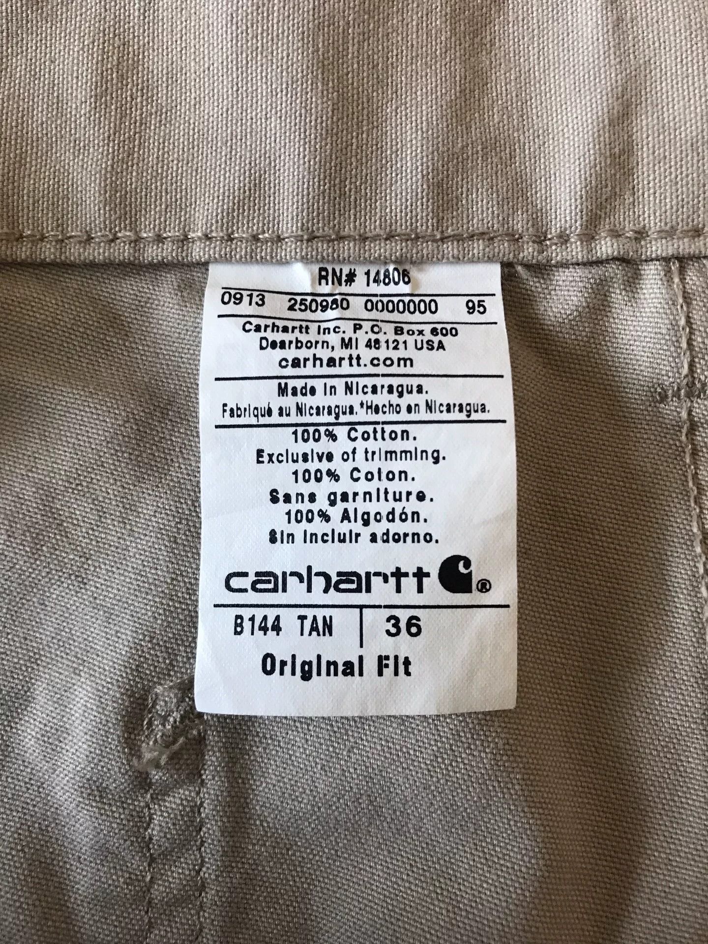 Carhartt Carhartt B144 Tan Work Shorts Size US 36 / EU 52 - 9 Thumbnail