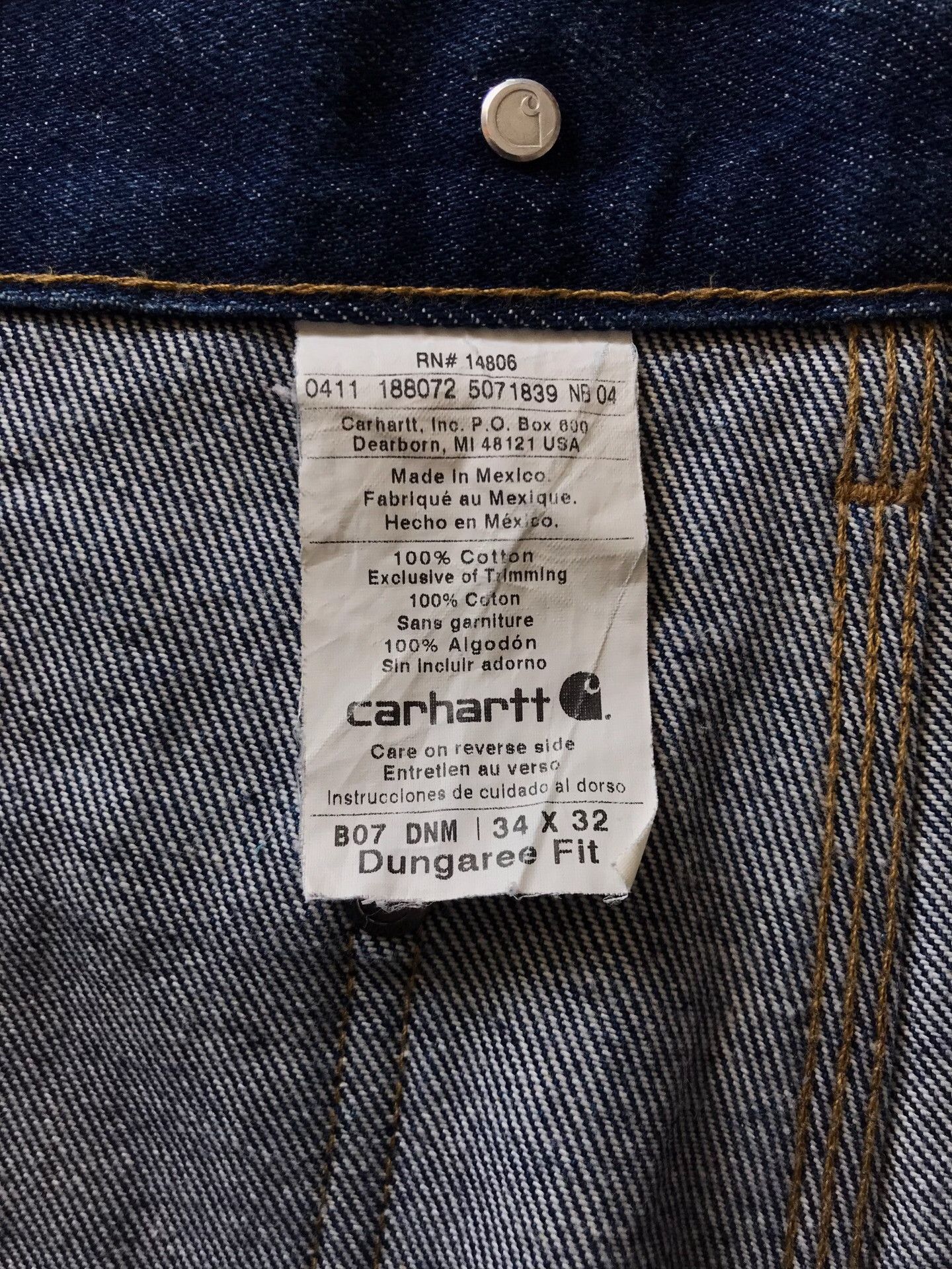 Carhartt Carhartt B07 Double Knee Raw Denim Jeans Size US 34 / EU 50 - 9 Thumbnail