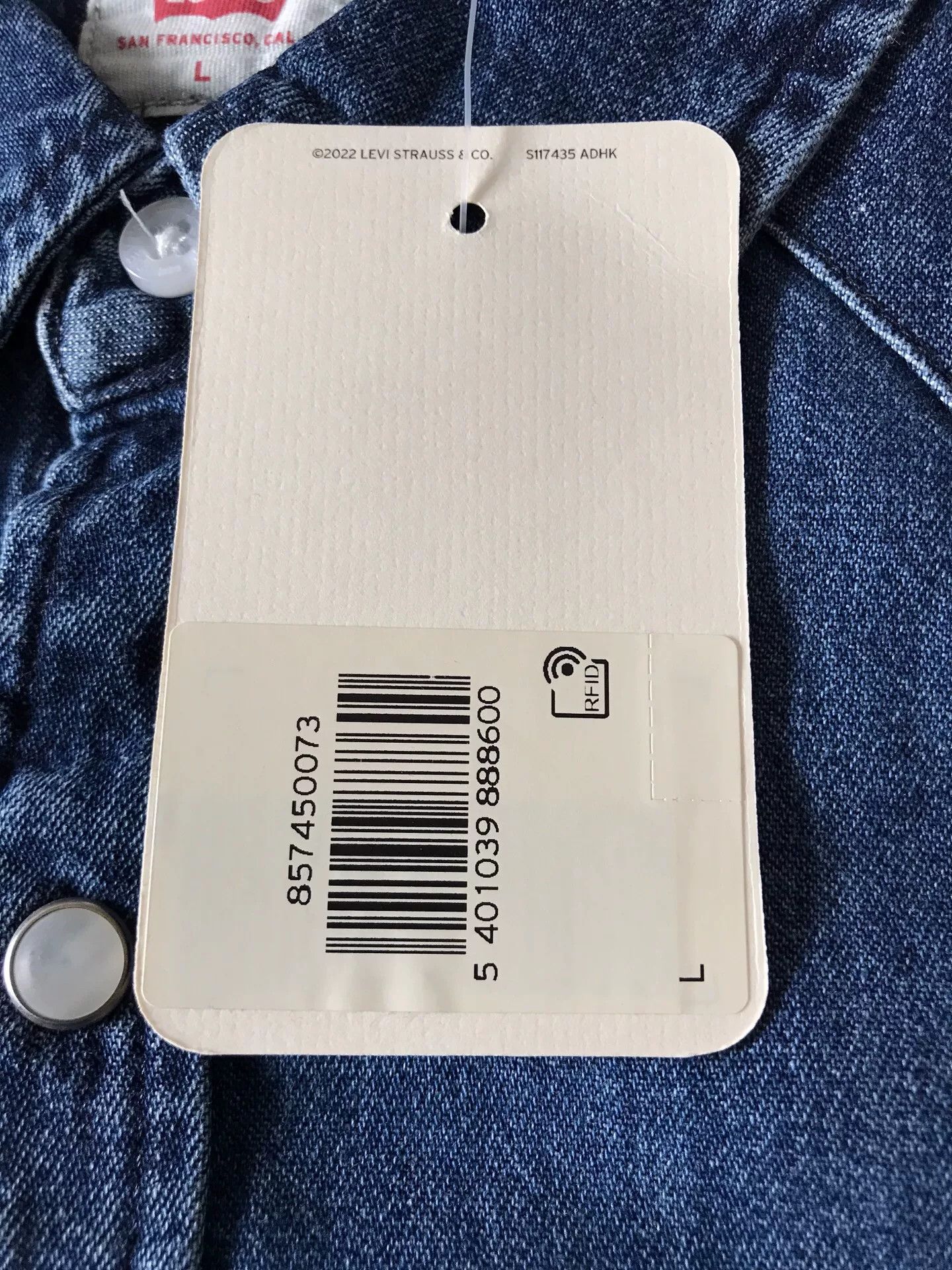 Levi's Levi's 85745-0073 Washed Denim Shirt Size US L / EU 52-54 / 3 - 7 Thumbnail