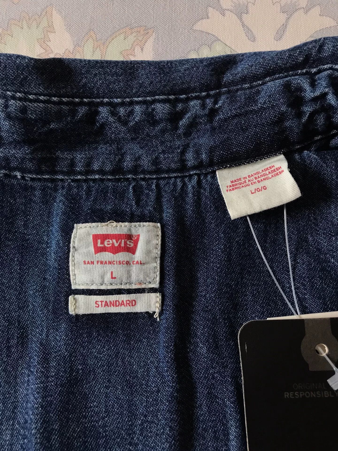 Levi's Levi's 85745-0073 Washed Denim Shirt Size US L / EU 52-54 / 3 - 6 Thumbnail