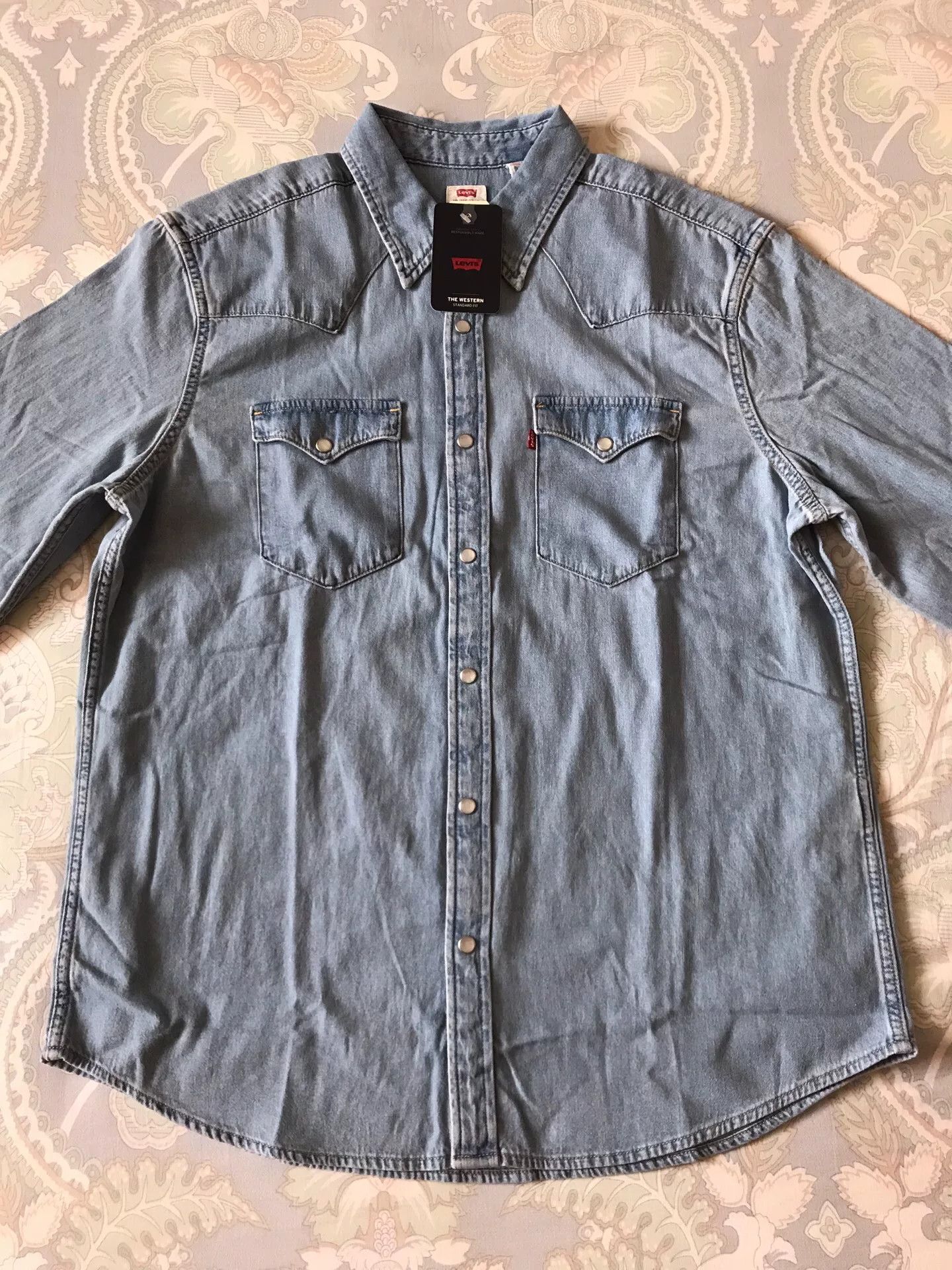 Levi's Levi's Western Denim Shirt 85745-0074 Size US L / EU 52-54 / 3 - 3 Thumbnail