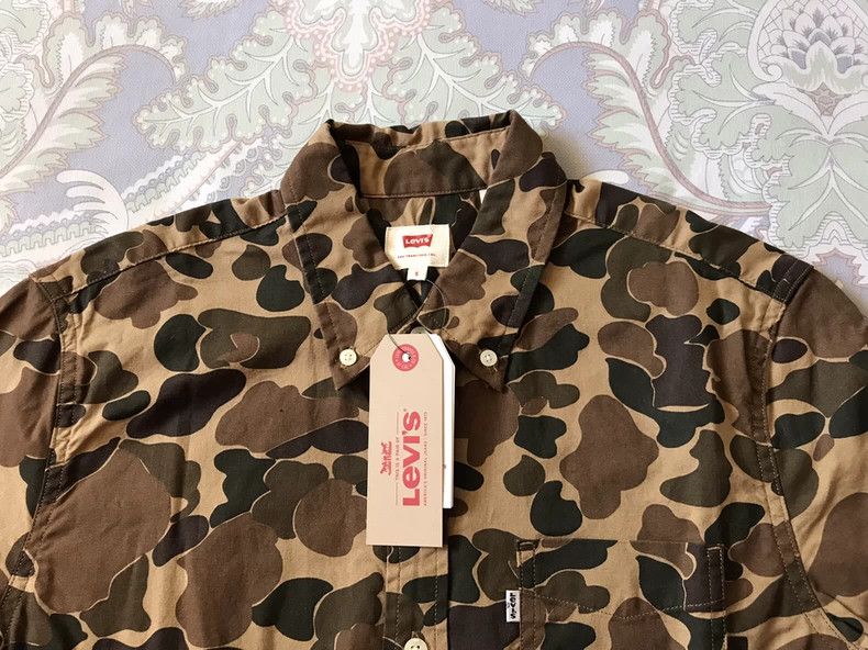 Levi's Levi's Camouflage Oxford Shirt 19586-0042 Size US S / EU 44-46 / 1 - 3 Thumbnail