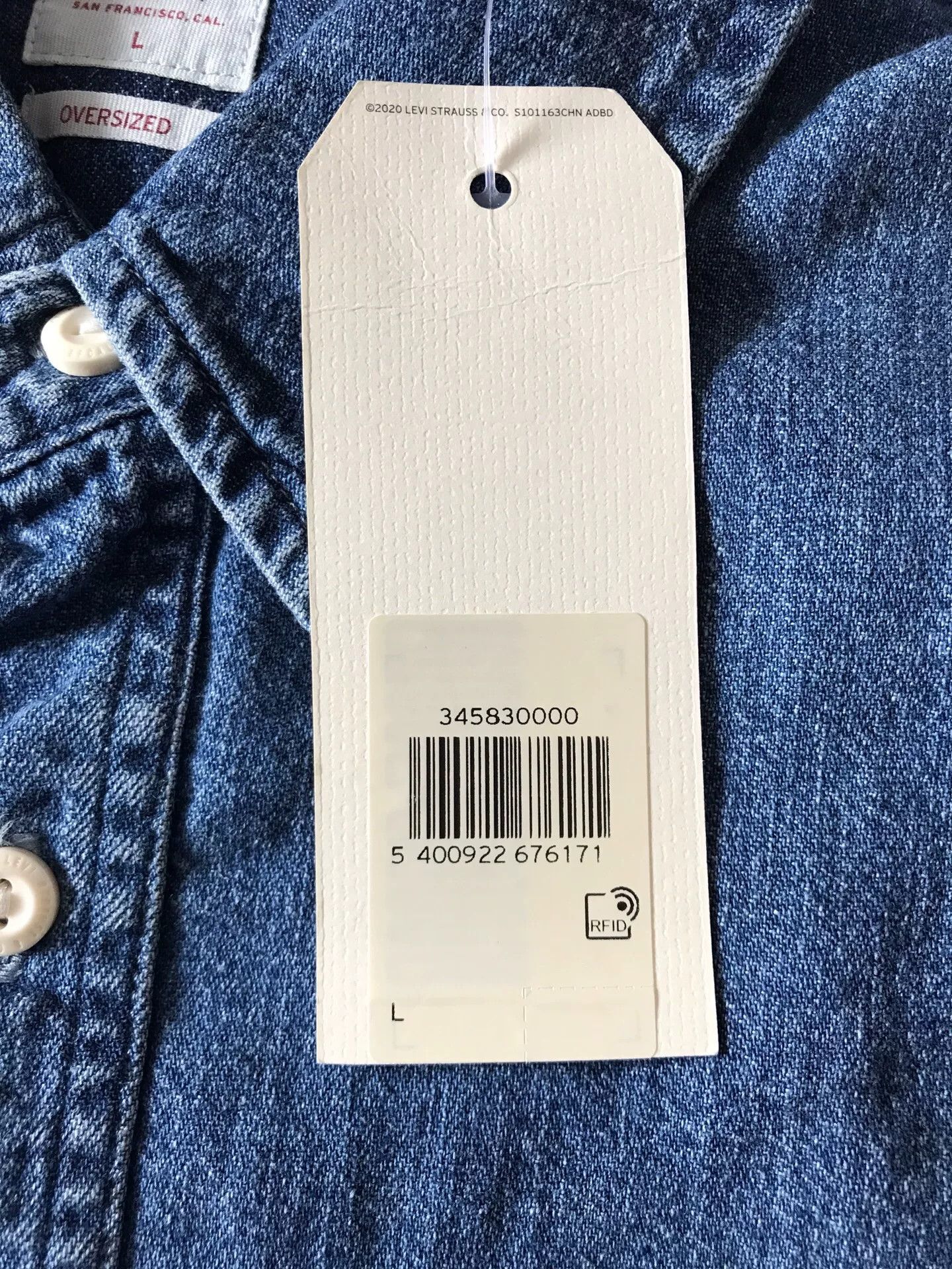Levi's Levi's 34583-0000 Washed Denim Shirt Size US L / EU 52-54 / 3 - 7 Thumbnail