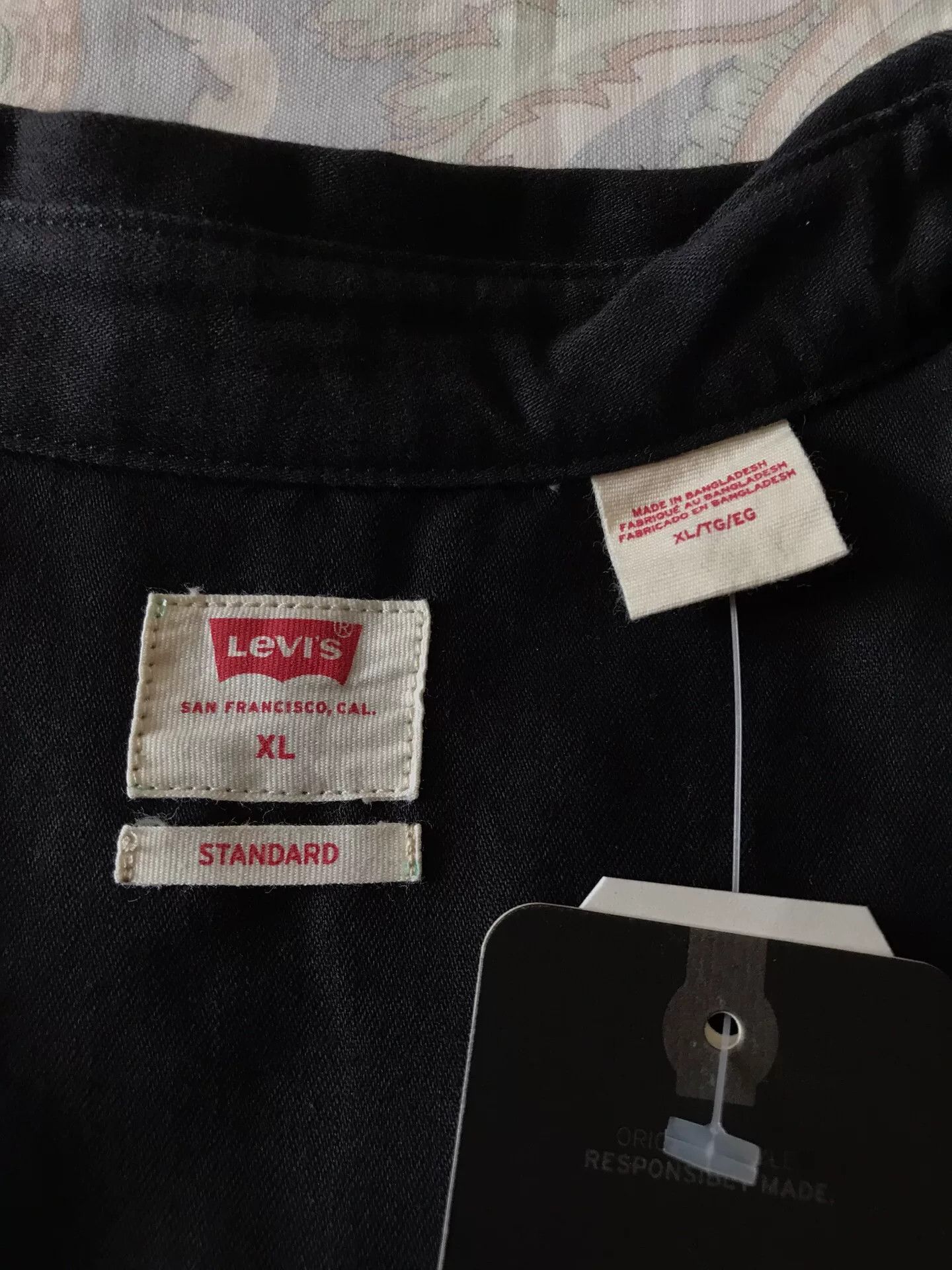 Levi's Levi's Washed Black Western Denim Shirt Size US XL / EU 56 / 4 - 6 Thumbnail