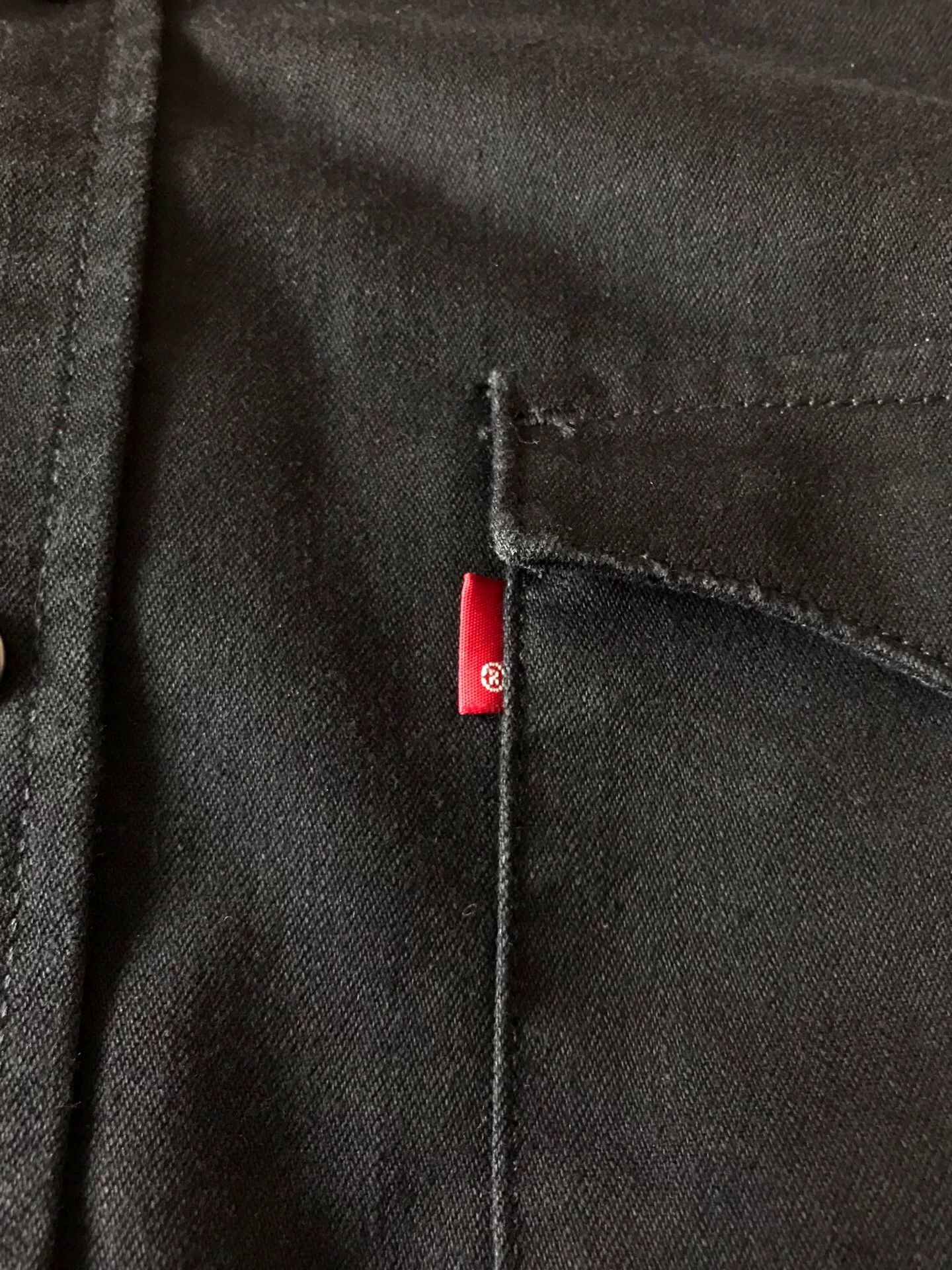 Levi's Levi's Washed Black Western Denim Shirt Size US XL / EU 56 / 4 - 5 Thumbnail