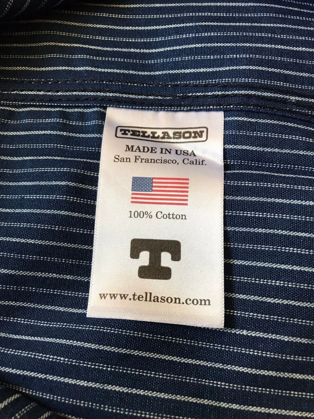 Tellason Tellason Indigo Striped Work Shirt Size US S / EU 44-46 / 1 - 9 Thumbnail