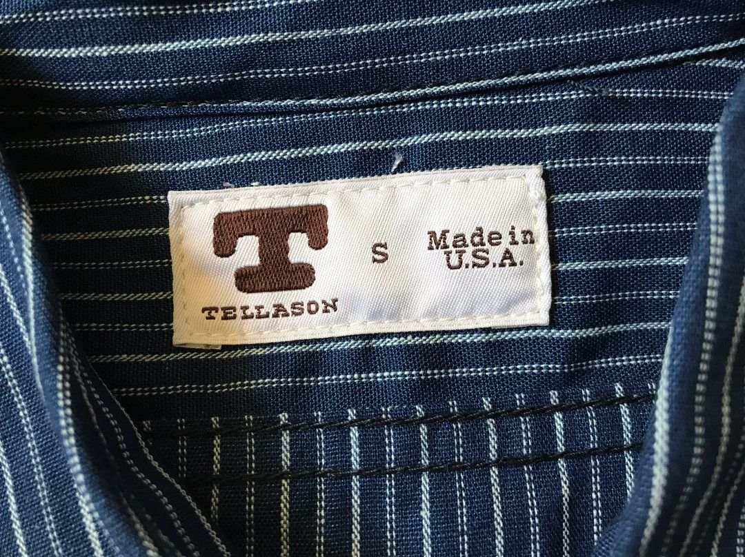 Tellason Tellason Indigo Striped Work Shirt Size US S / EU 44-46 / 1 - 8 Thumbnail