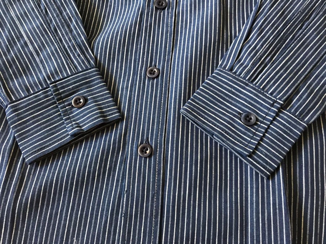 Tellason Tellason Indigo Striped Work Shirt Size US S / EU 44-46 / 1 - 5 Thumbnail