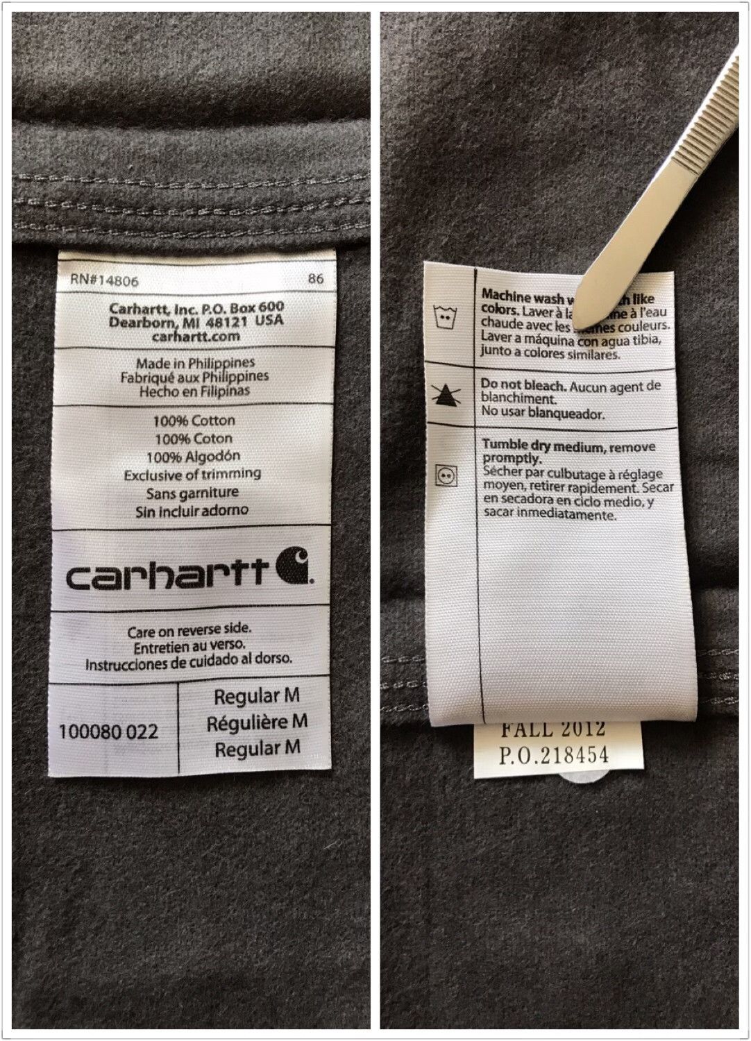 Carhartt Carhartt 100080 022 Flannel Work Shirt Size US M / EU 48-50 / 2 - 9 Thumbnail