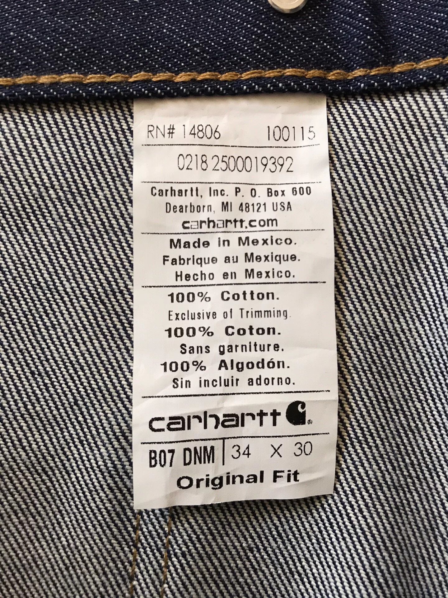 Carhartt Carhartt B07 Raw Denim Double Knee Jeans W34L30 Size US 34 / EU 50 - 9 Thumbnail