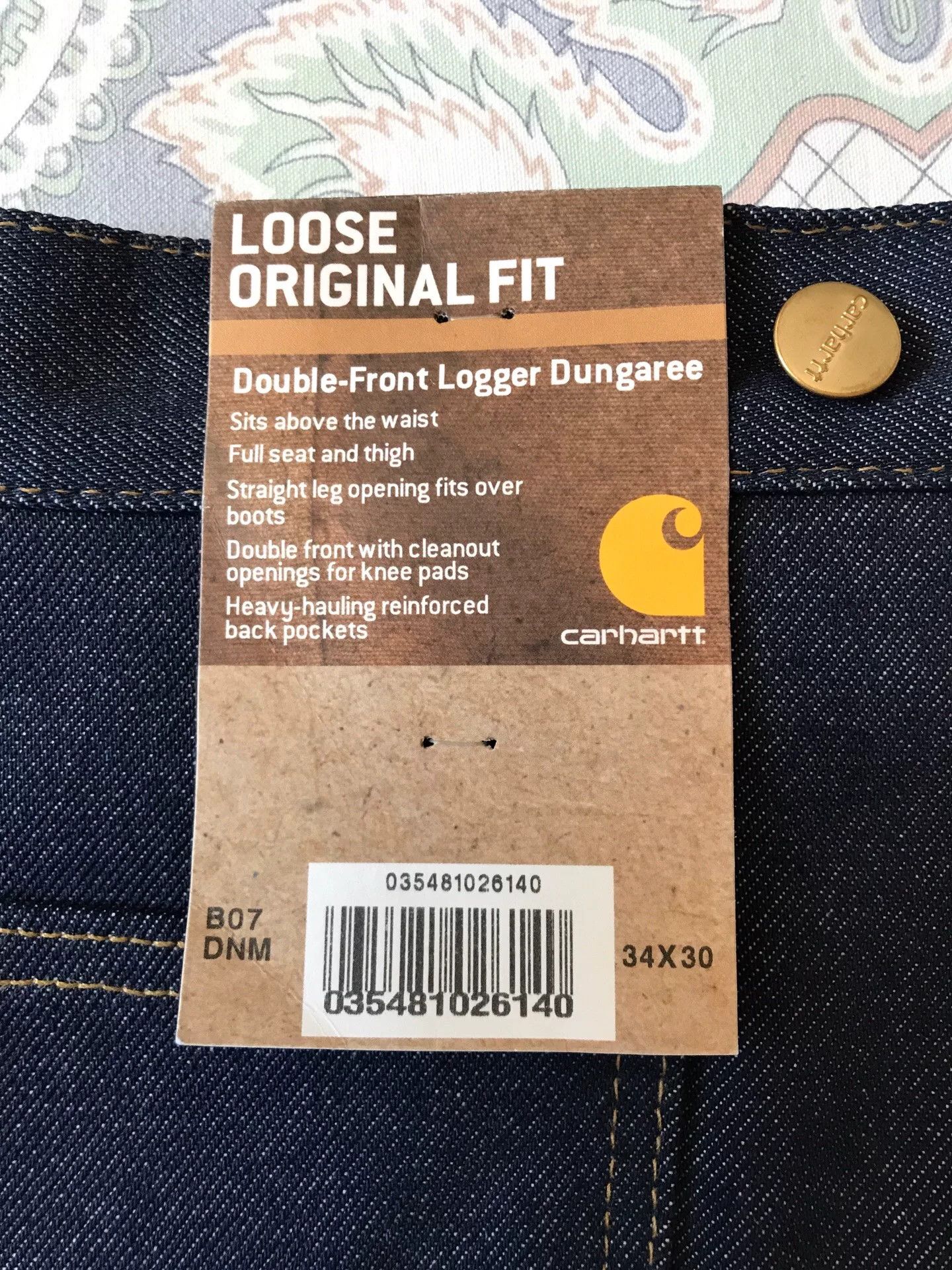 Carhartt Carhartt B07 Raw Denim Double Knee Jeans W34L30 Size US 34 / EU 50 - 8 Thumbnail