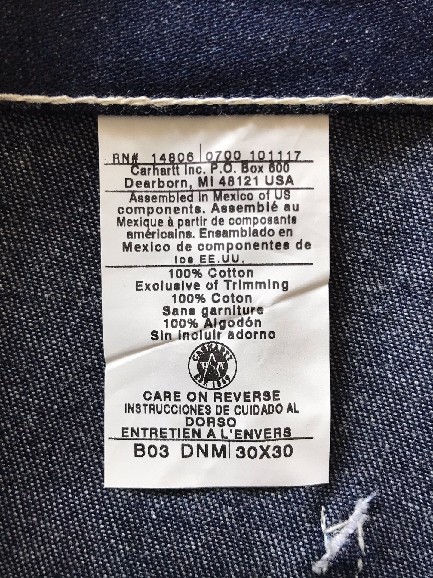 Carhartt Carhartt B03 Raw Denim Jeans W30L30 Size US 30 / EU 46 - 9 Thumbnail