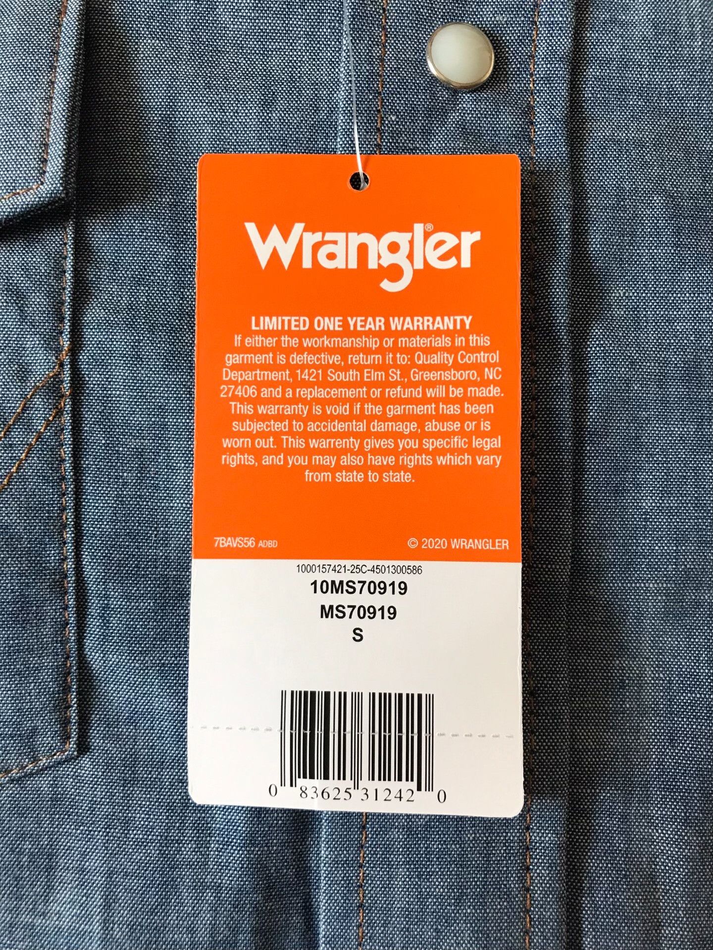 Wrangler Wrangler MS70919 Western Shirt Size US S / EU 44-46 / 1 - 8 Thumbnail