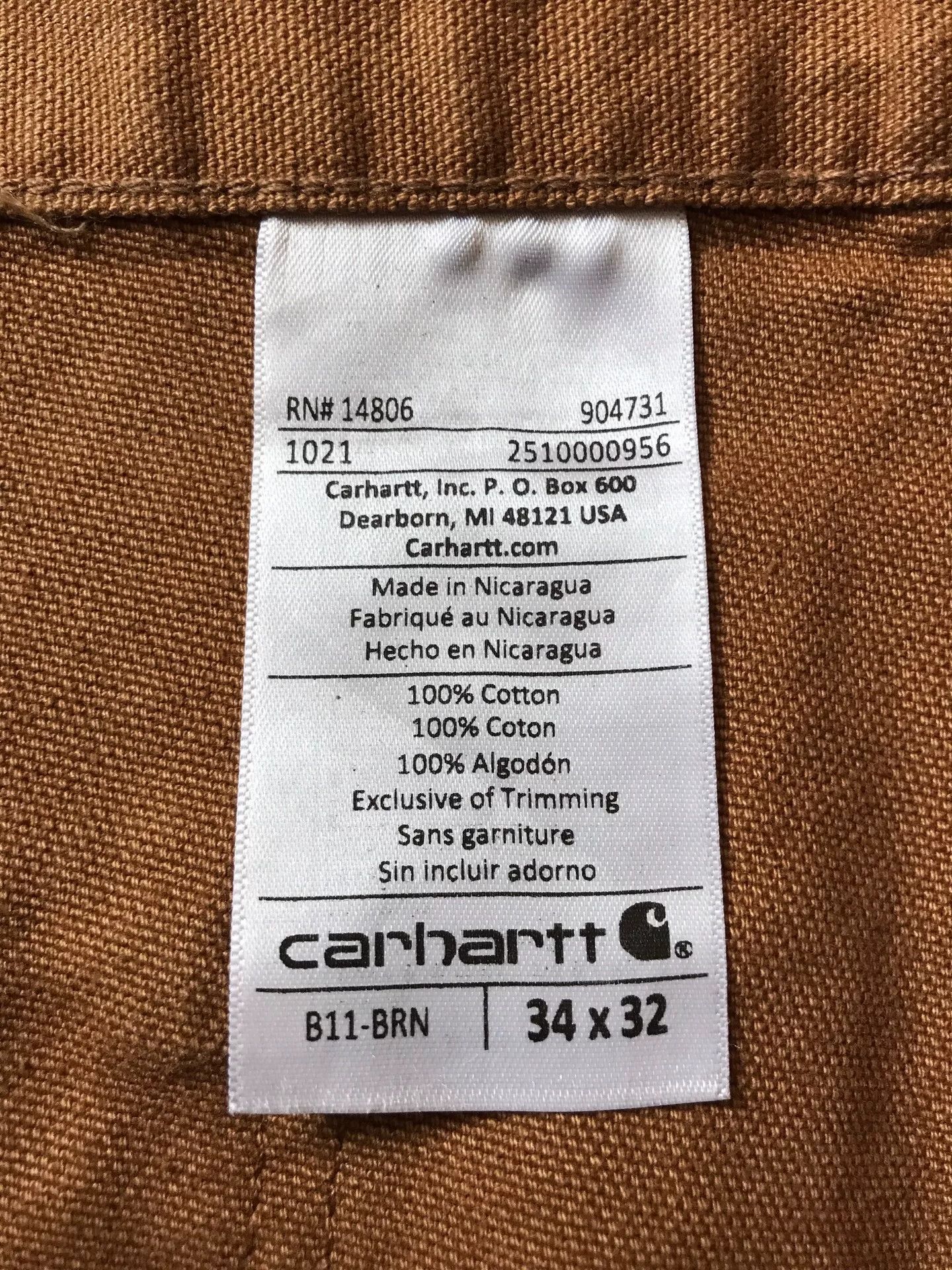 Carhartt Carhartt B11 Brown W34L32 Work Pants Size US 34 / EU 50 - 9 Thumbnail