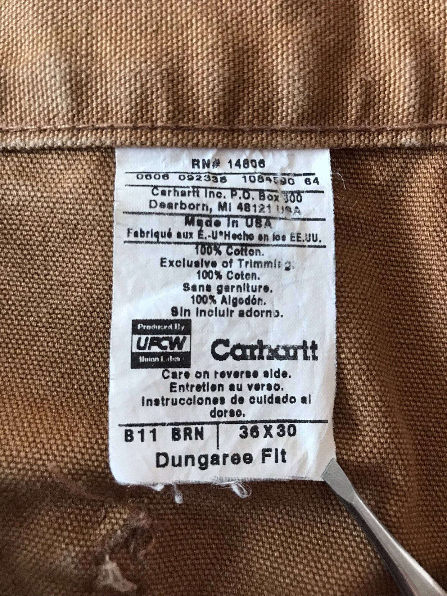 Carhartt Carhartt B11 Brown W36L30 Work Pants Size US 36 / EU 52 - 9 Thumbnail