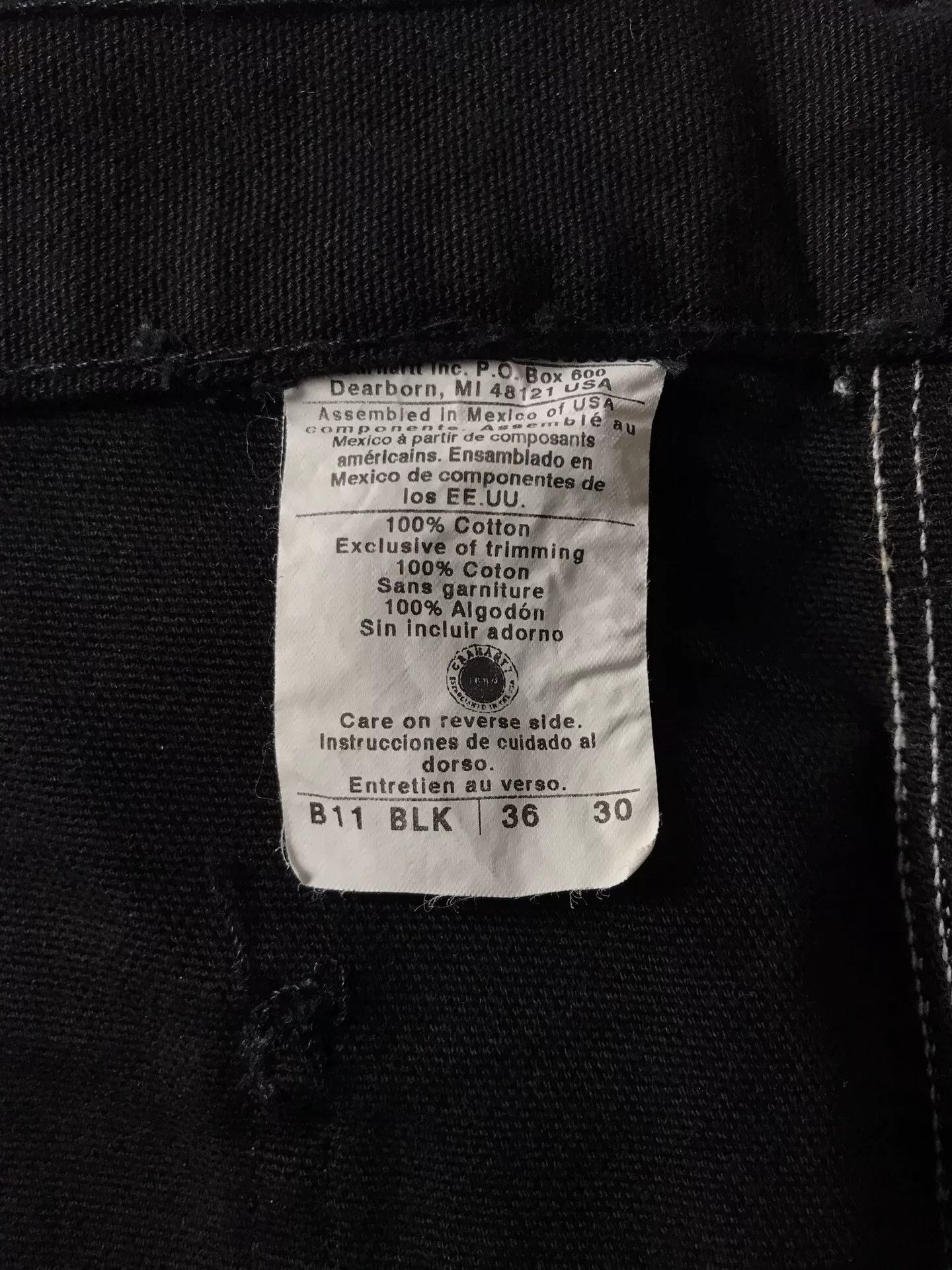 Carhartt Carhartt B11 Black W36L30 Work Pants Size US 36 / EU 52 - 9 Thumbnail