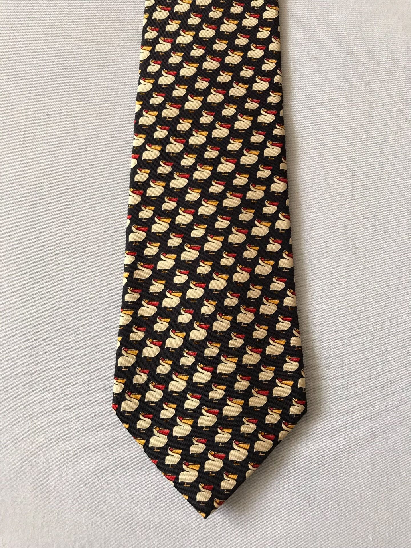 Salvatore Ferragamo Salvatore Ferragamo Pelican Pattern Tie Size ONE SIZE - 2 Thumbnail